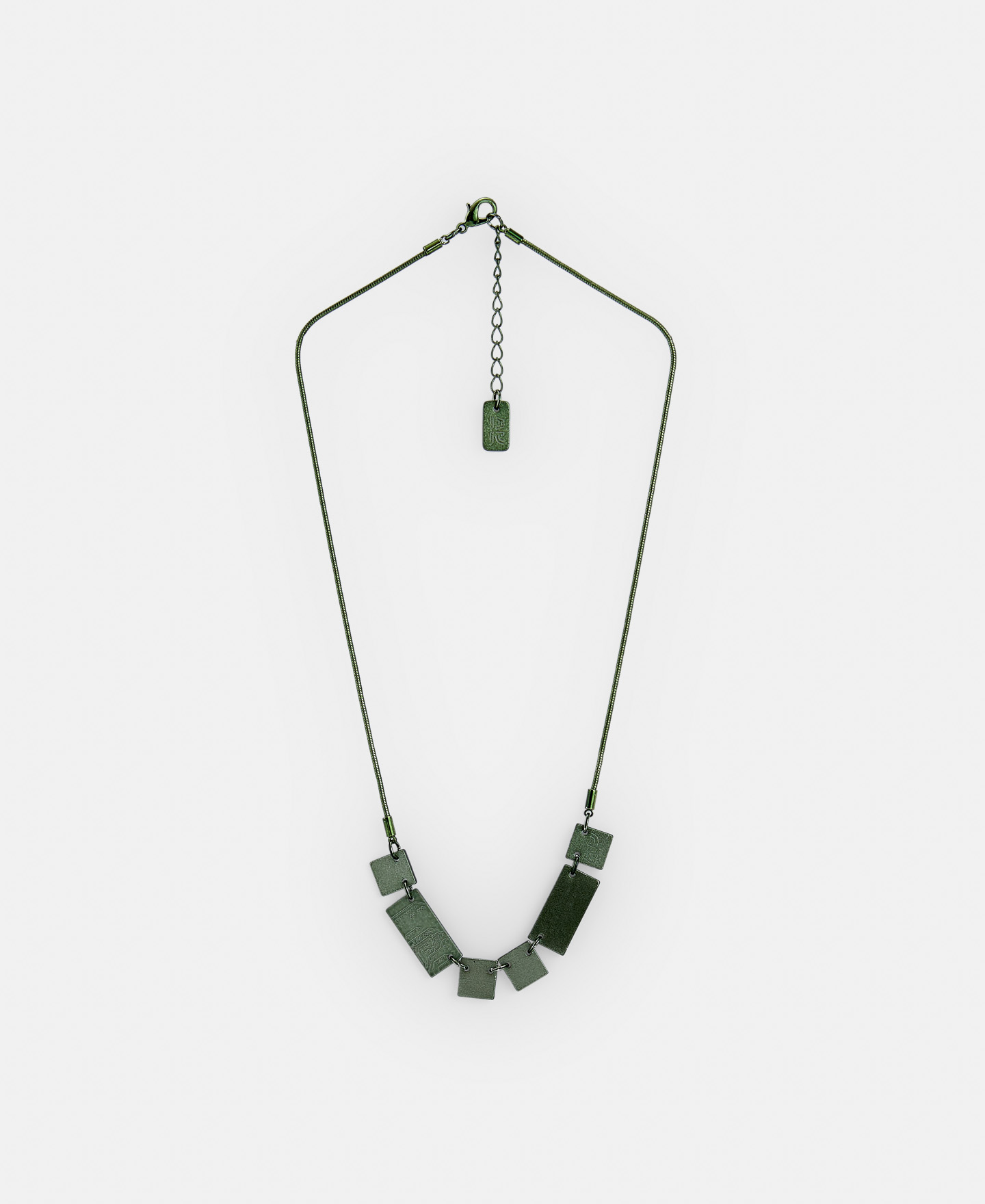 Brass microchip motif necklace image number 0