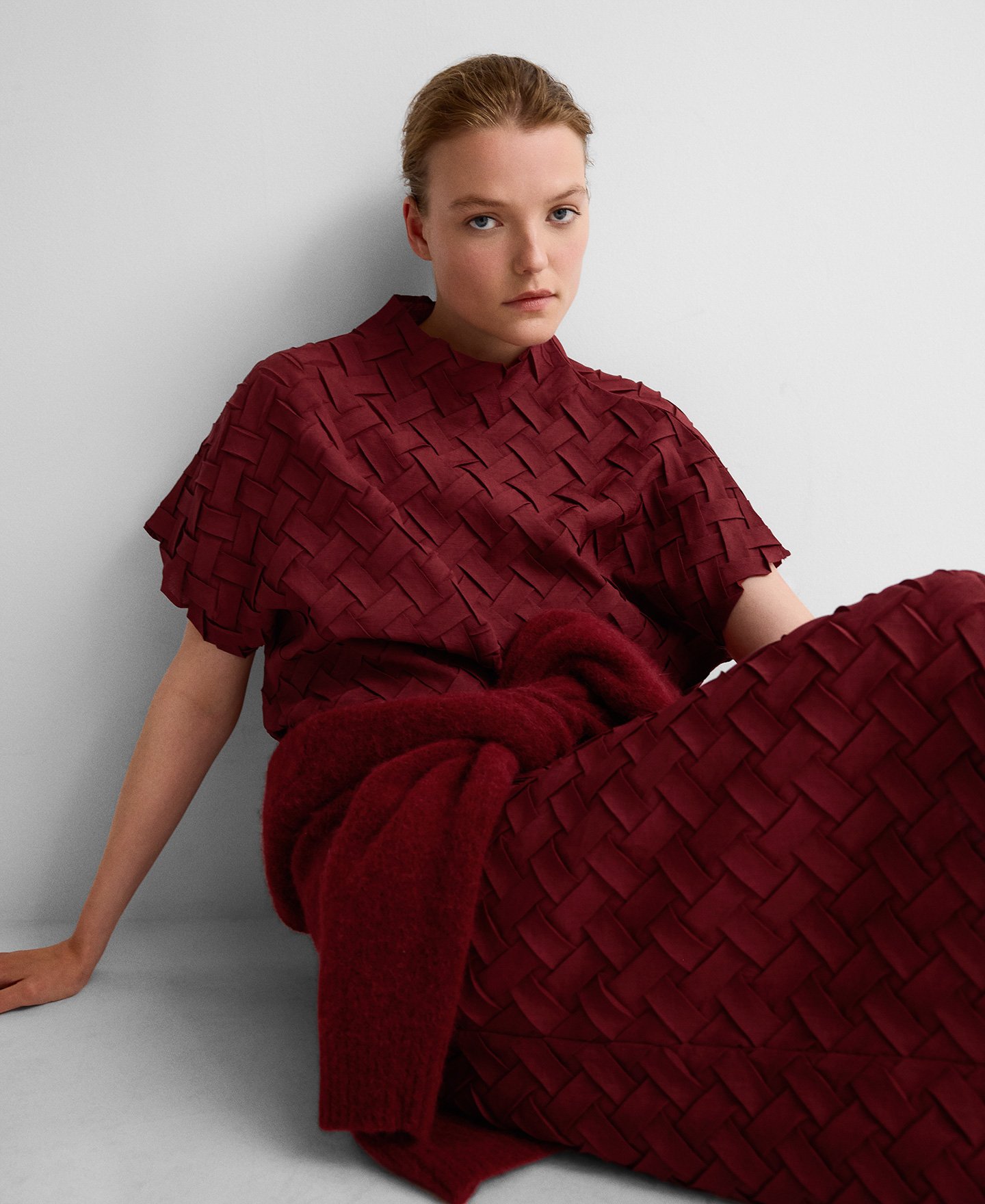 Braided fabric top woman image number 0
