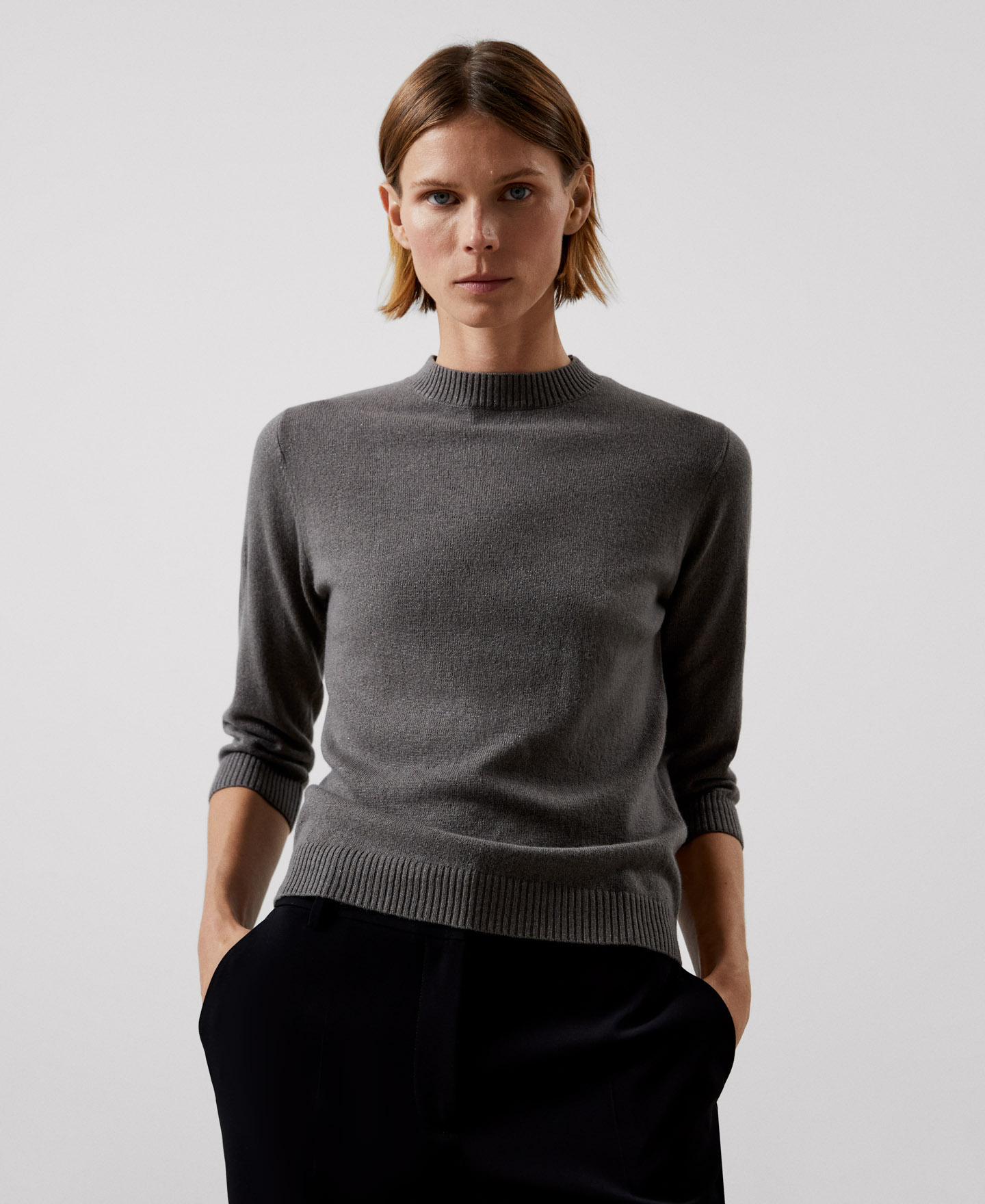 Nylon and merino wool sweater image number 0