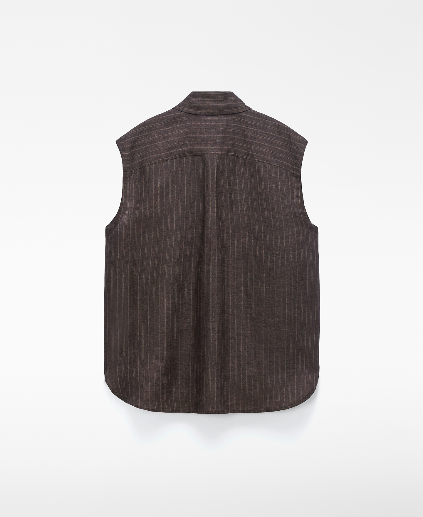 Camisa manga sisa rayas lino europeo image number 5