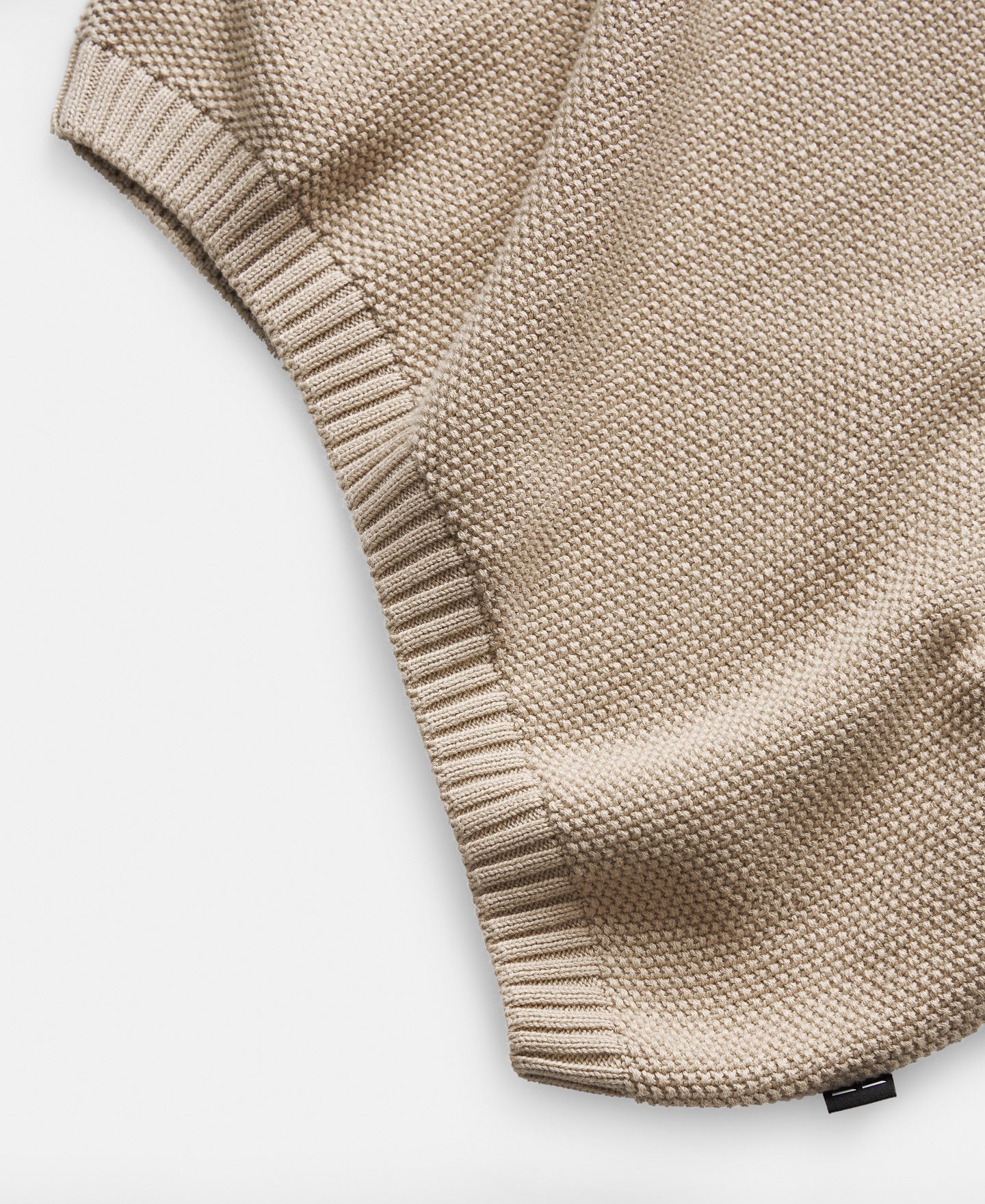 Textured cotton crew neck sweater image number 6