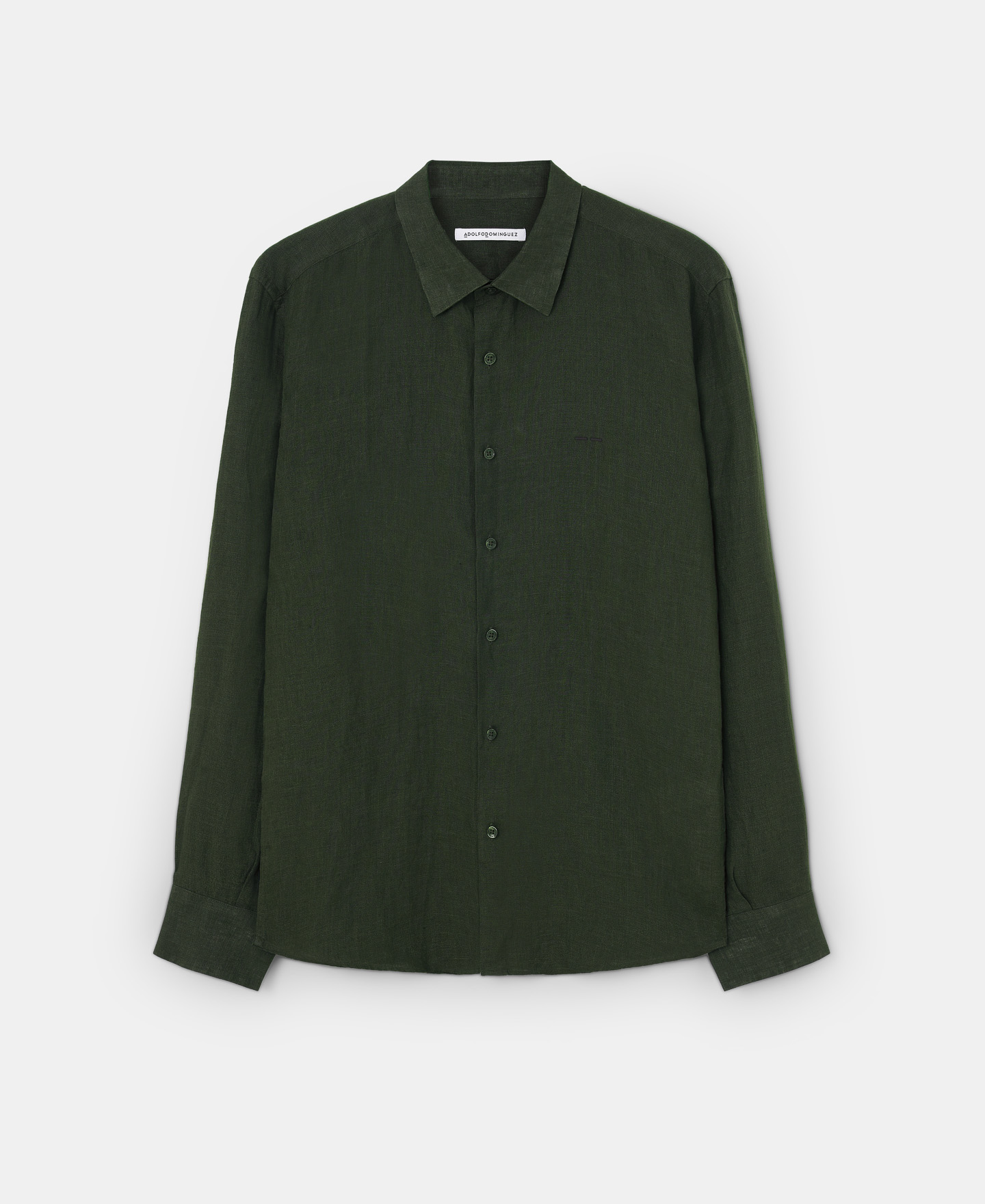 White linen shirt with shirt collar image number 4