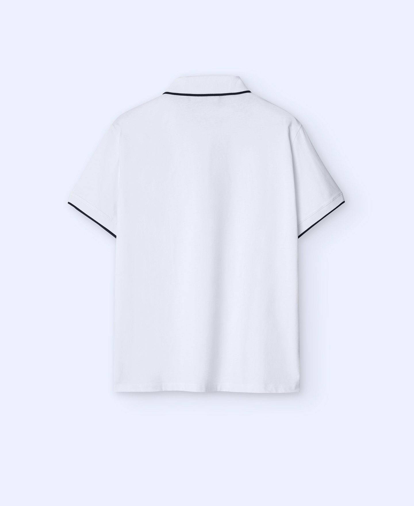 Mercerised cotton ribbed polo shirt image number 5