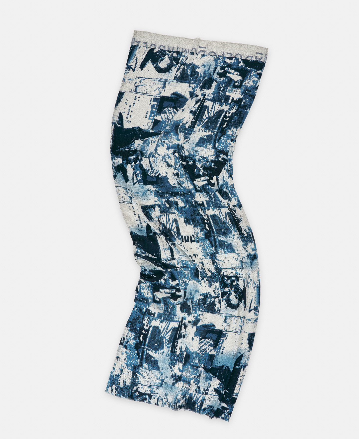 Printed shawl in organic cotton image number 1