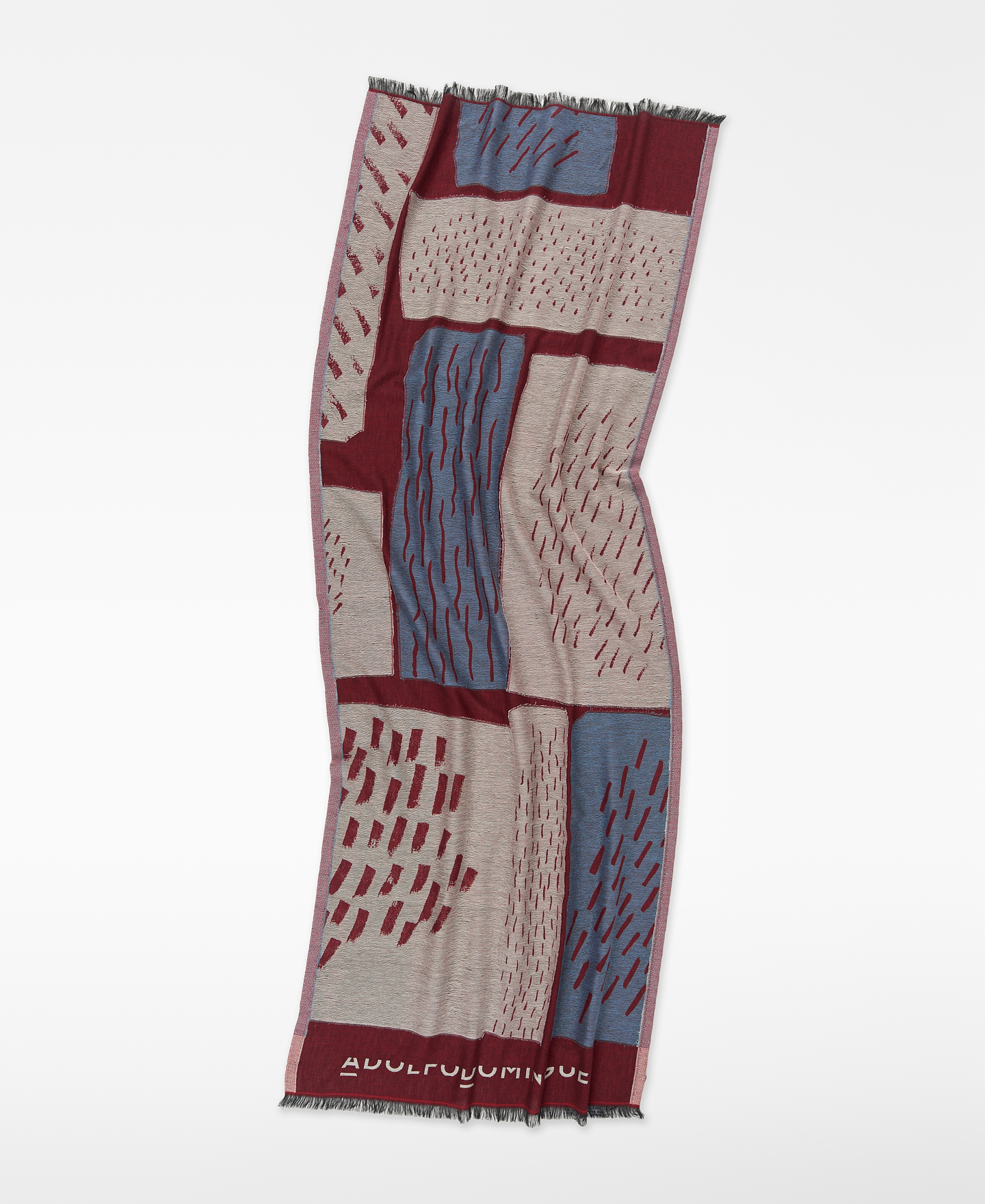 Xale estampado jacquard algodão mulher image number 1