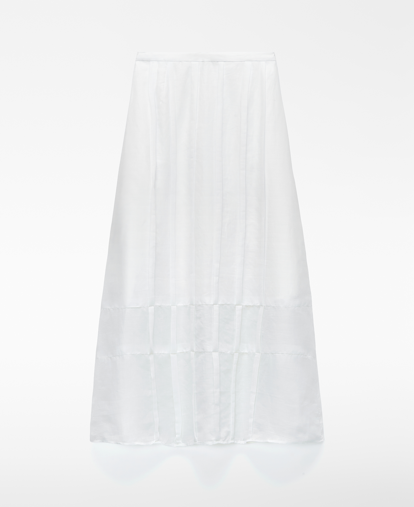 Falda evas&eacute; plisada ramio image number 5
