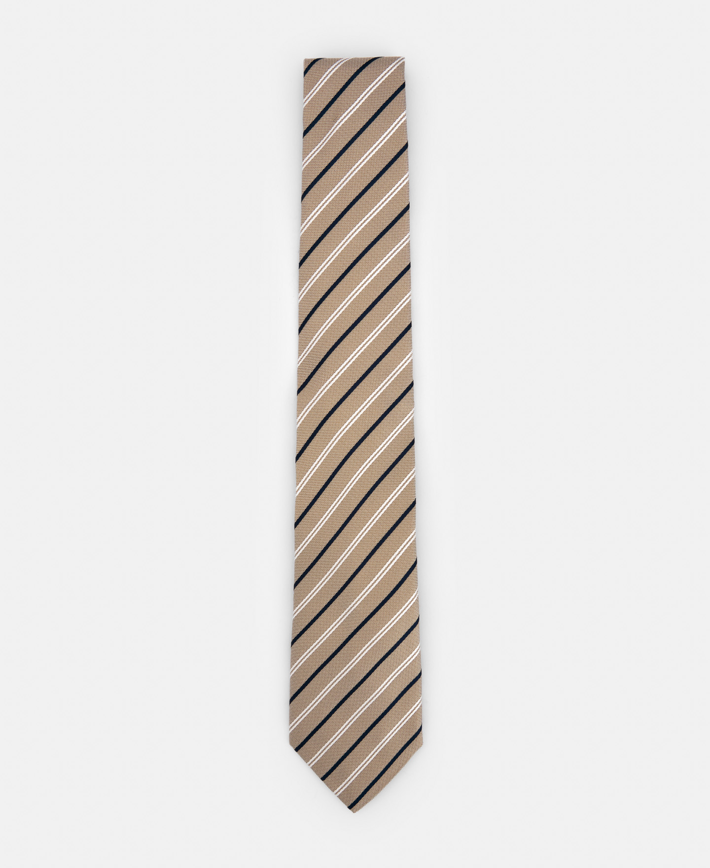 Striped cotton tie image number 0