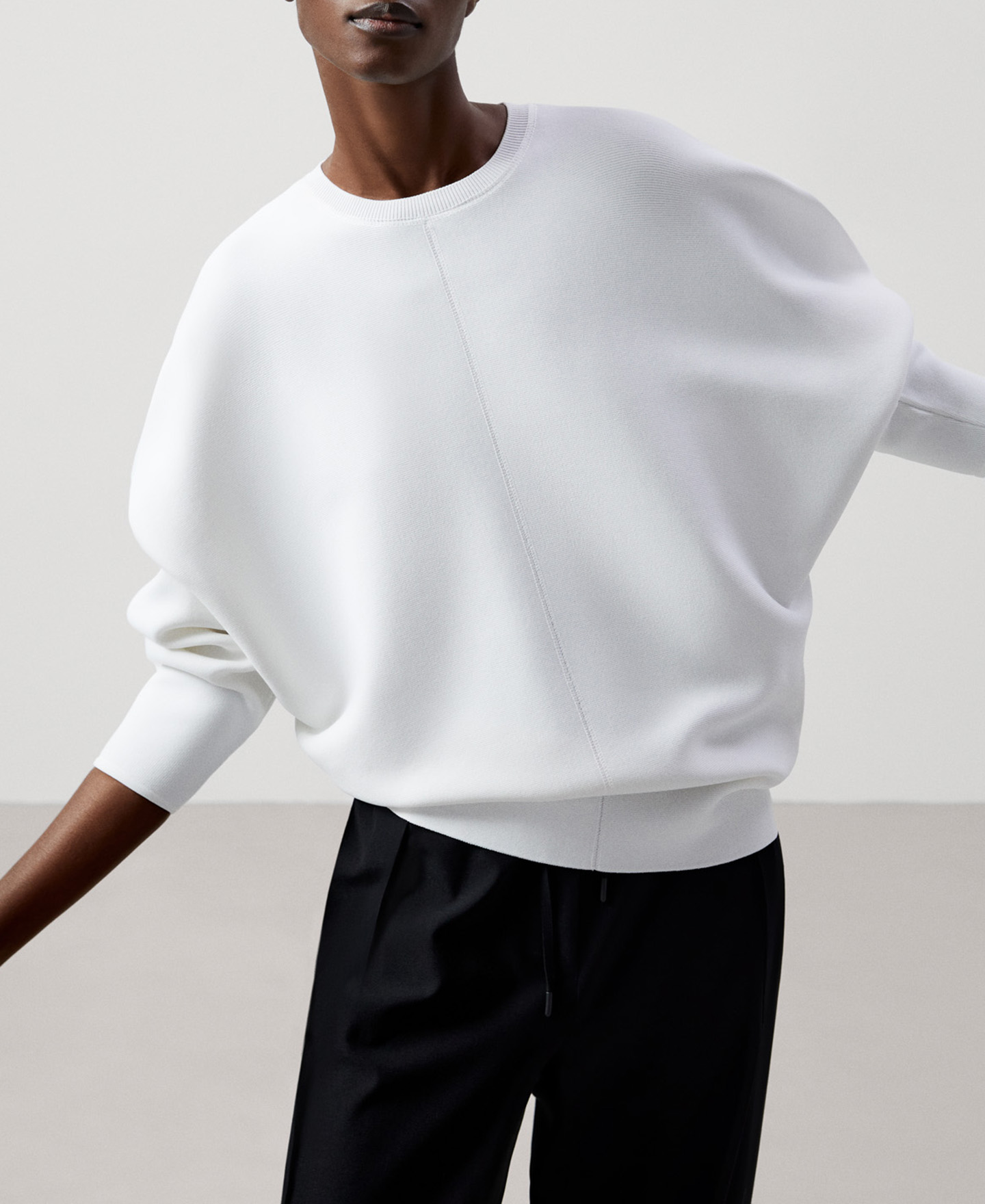 Recycled nylon japanese sleeve sweater image number 0