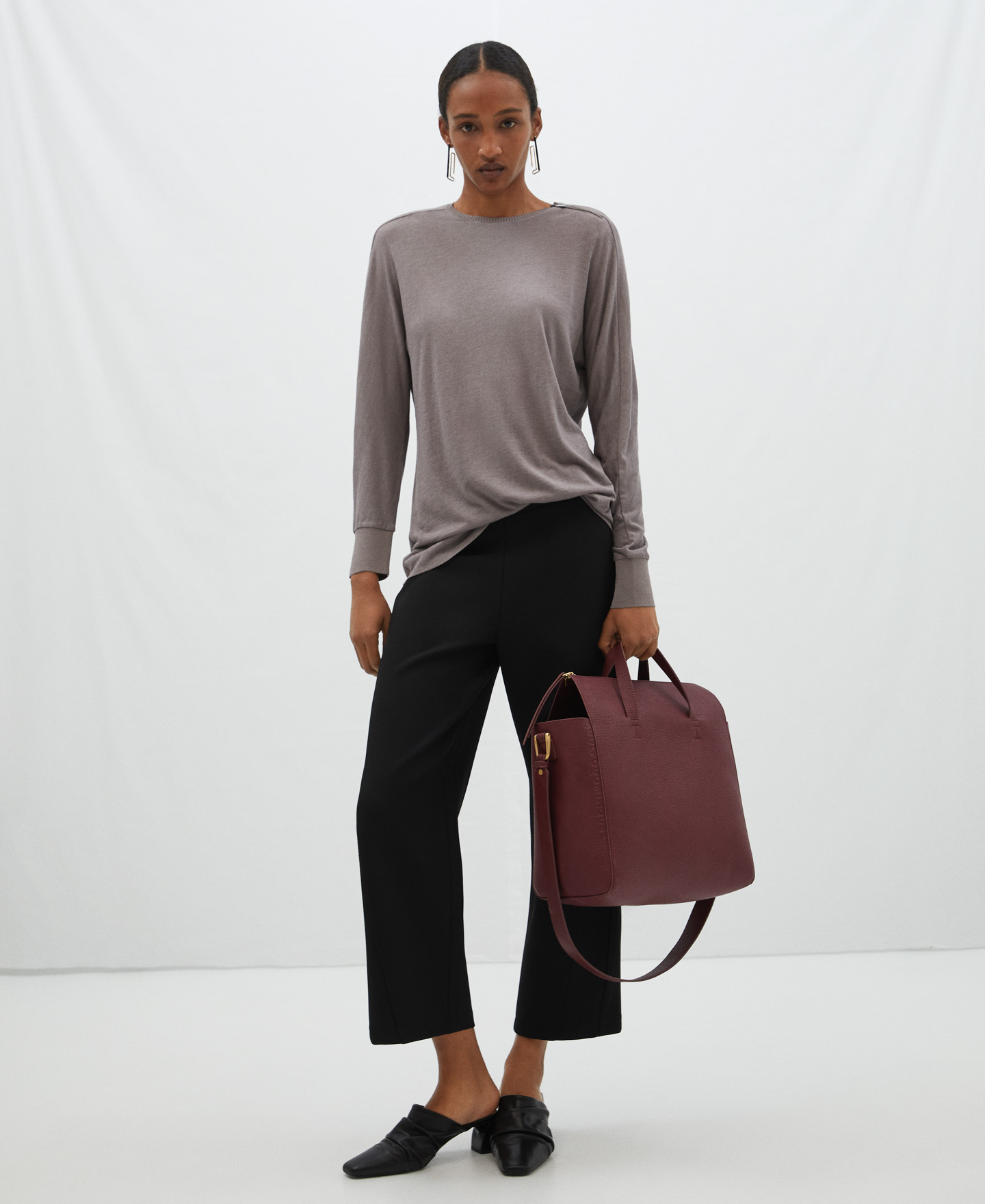 Viscose striped T-shirt image number 1