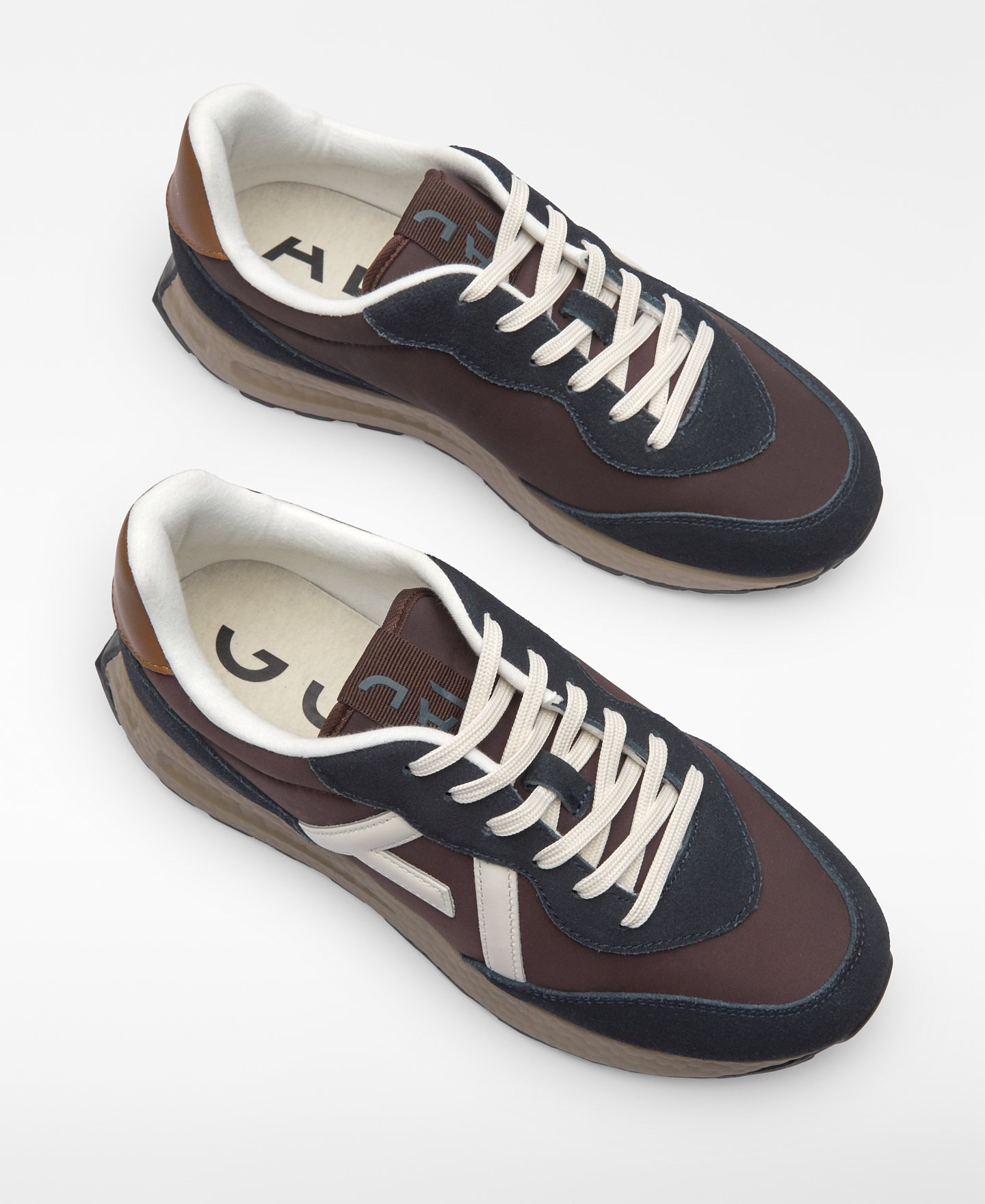 Leather nylon maxi logo sneaker woman image number 1