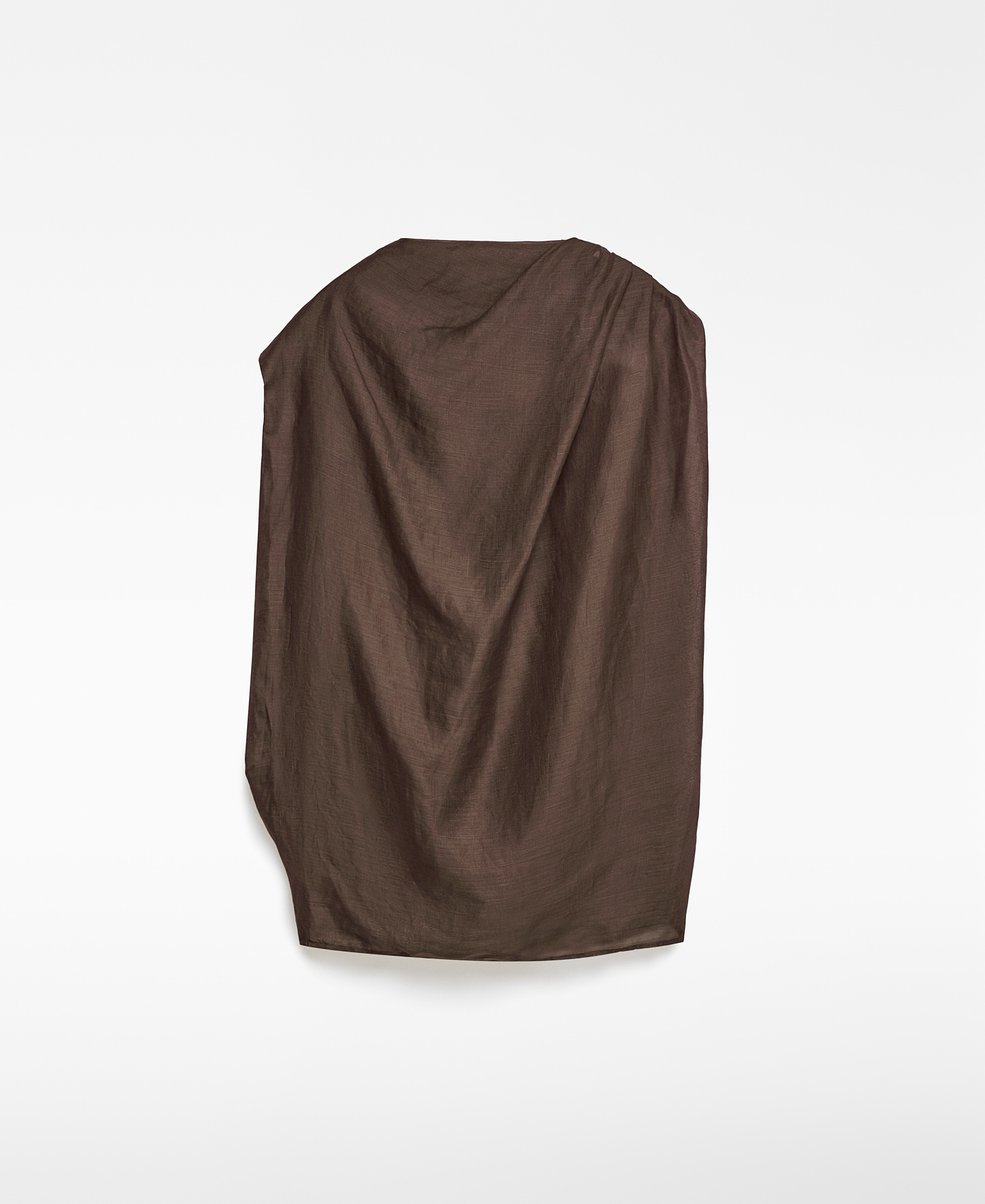 Haut asymétrique à nœud en ramie femme image number 5