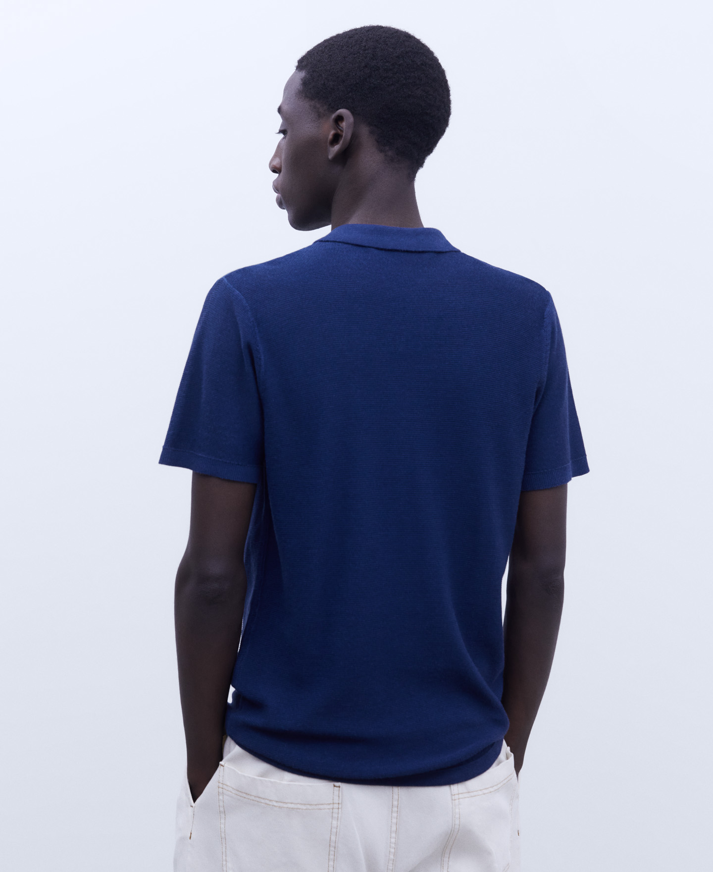 Regular fit buttonless polo shirt image number 2