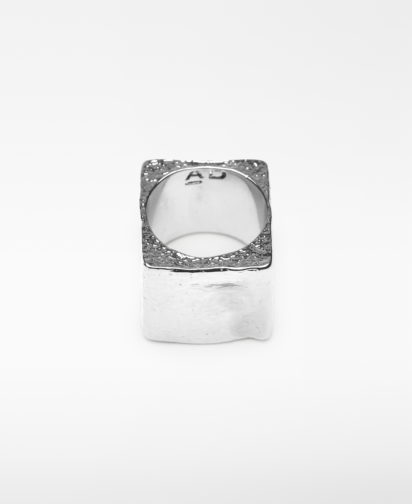 Anillo metálico cuadrado mujer image number 0