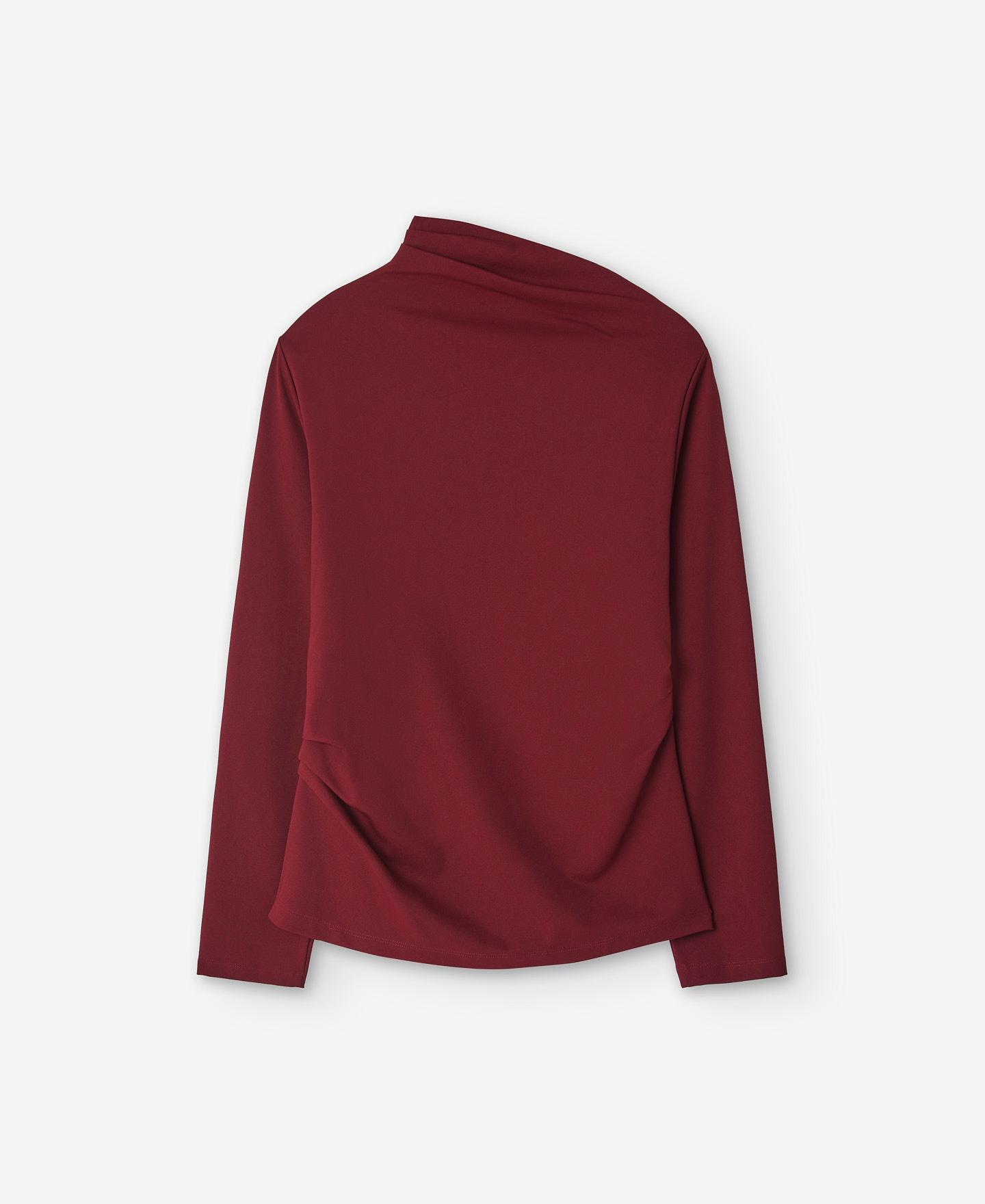 Asymmetric collar T-shirt image number 5
