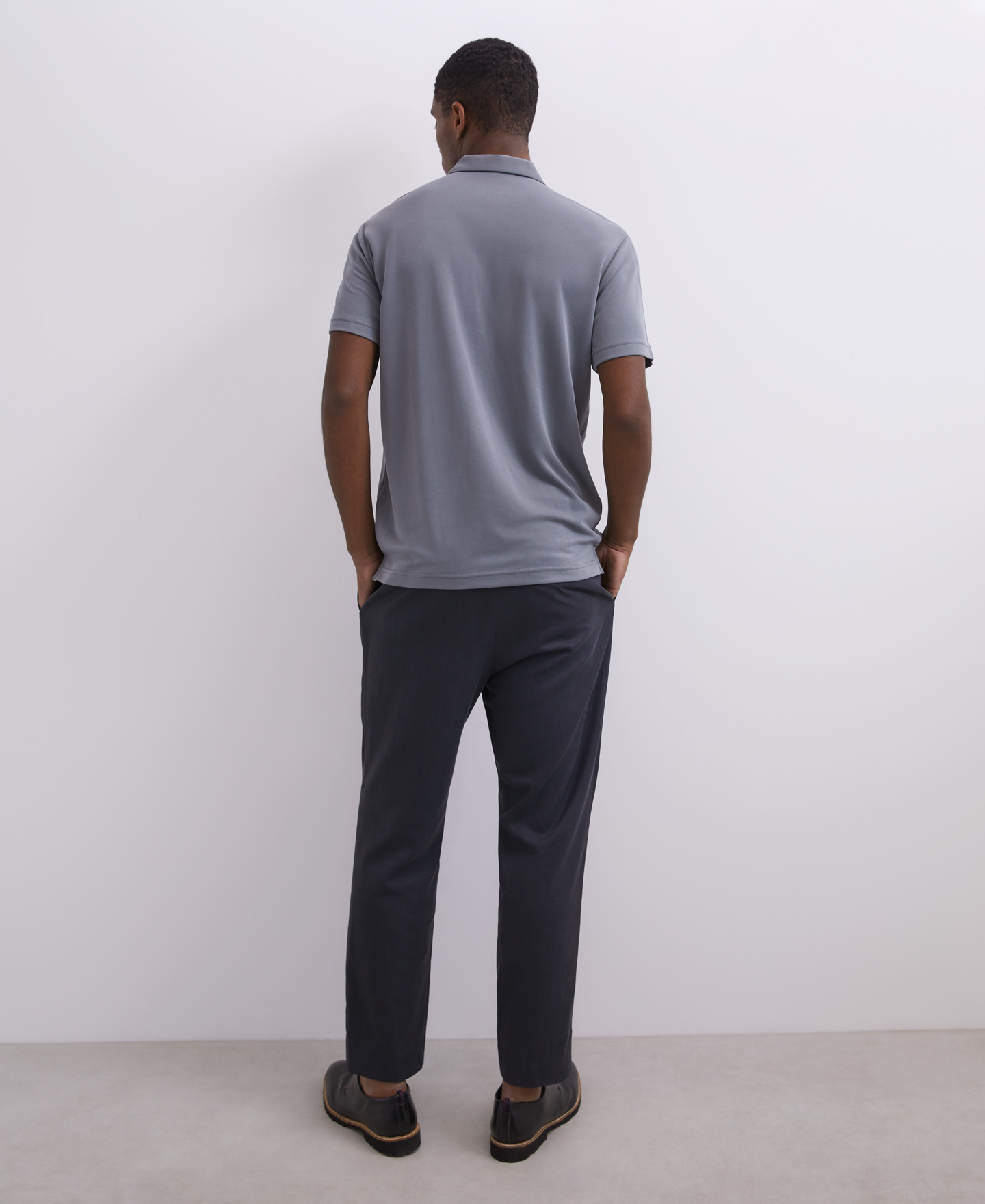 Modal button-down polo shirt image number 1