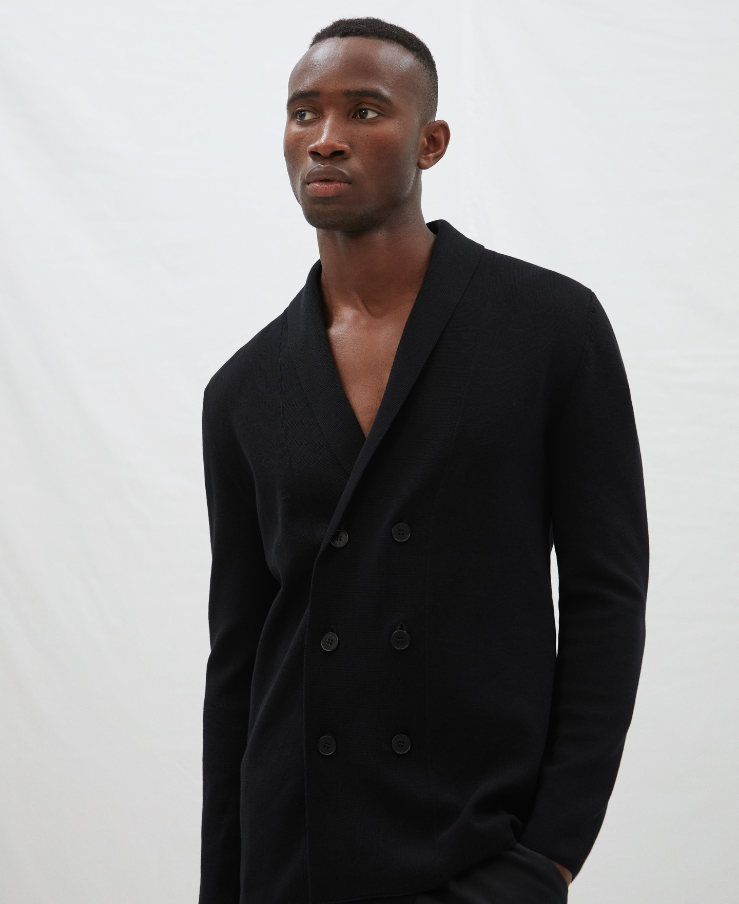 Cotton knit blazer image number 0