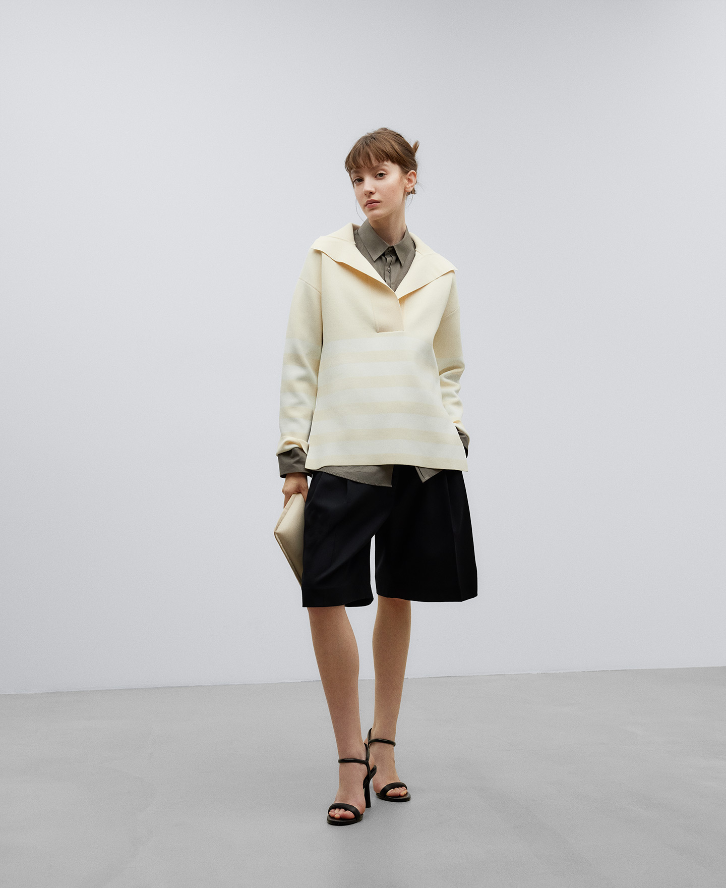 Jersey bicolor rayas mujer image number 1