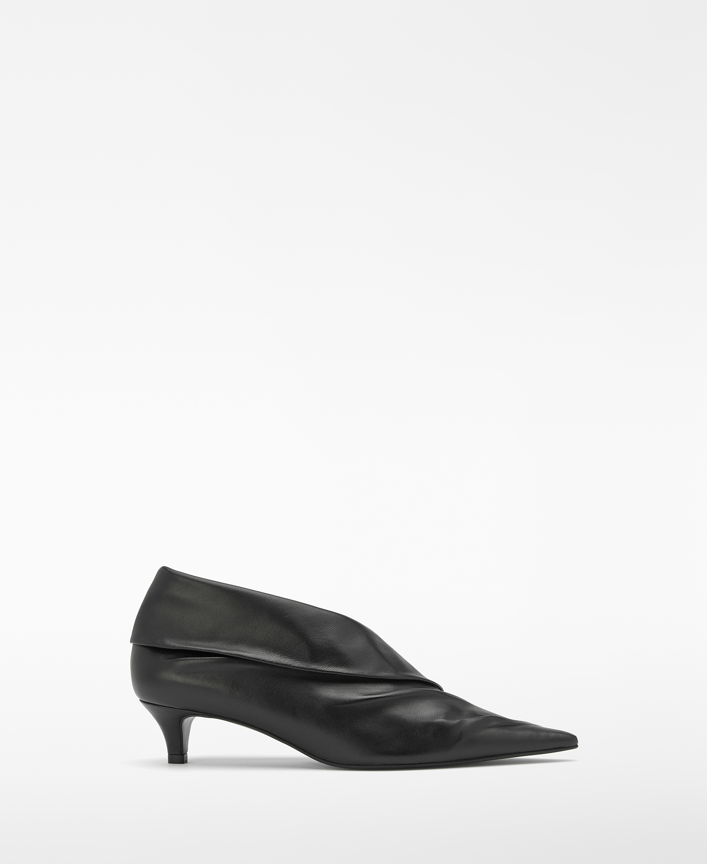 Leather bootie-style heel shoe image number 0