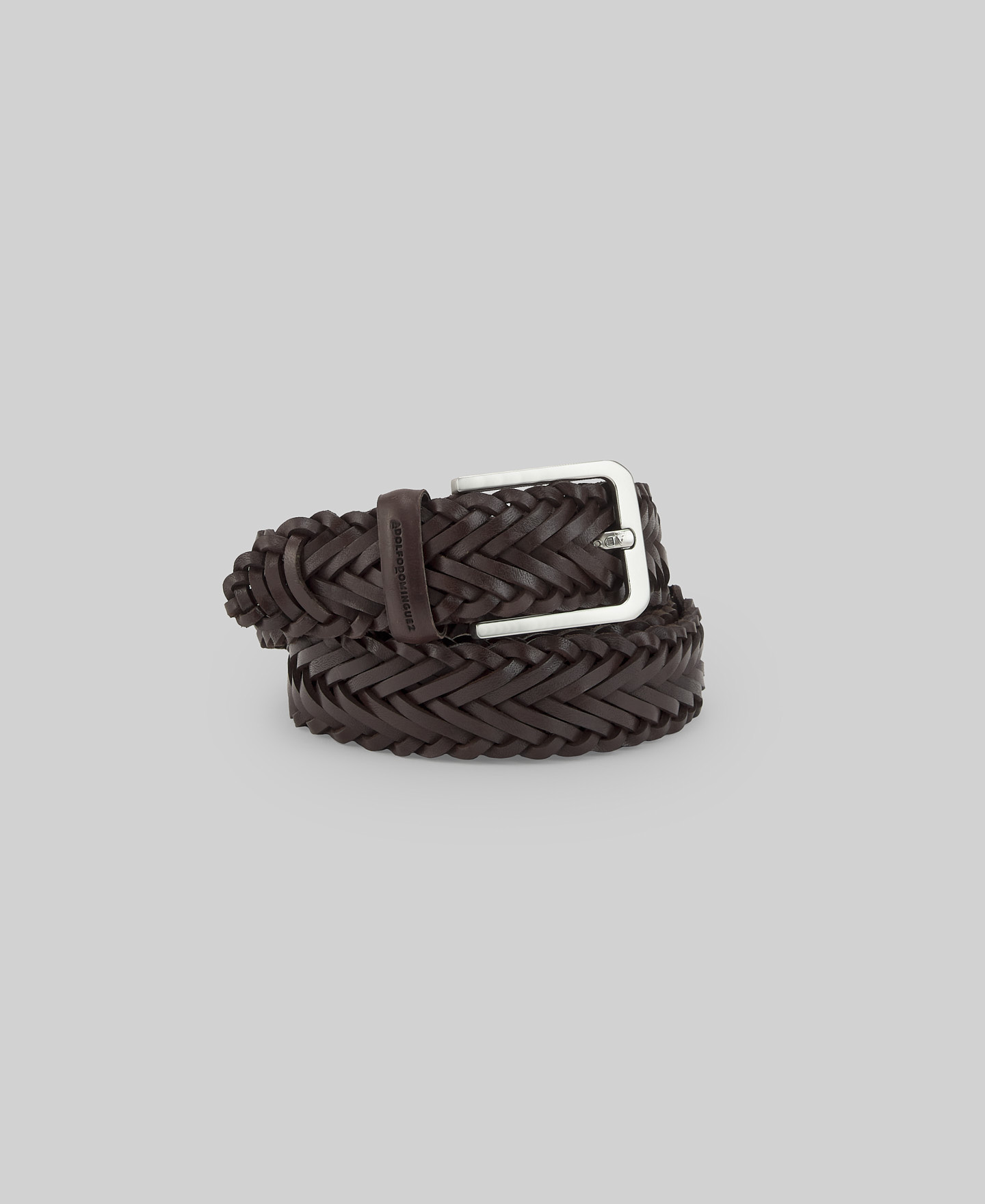 Braided leather belt man image number 1