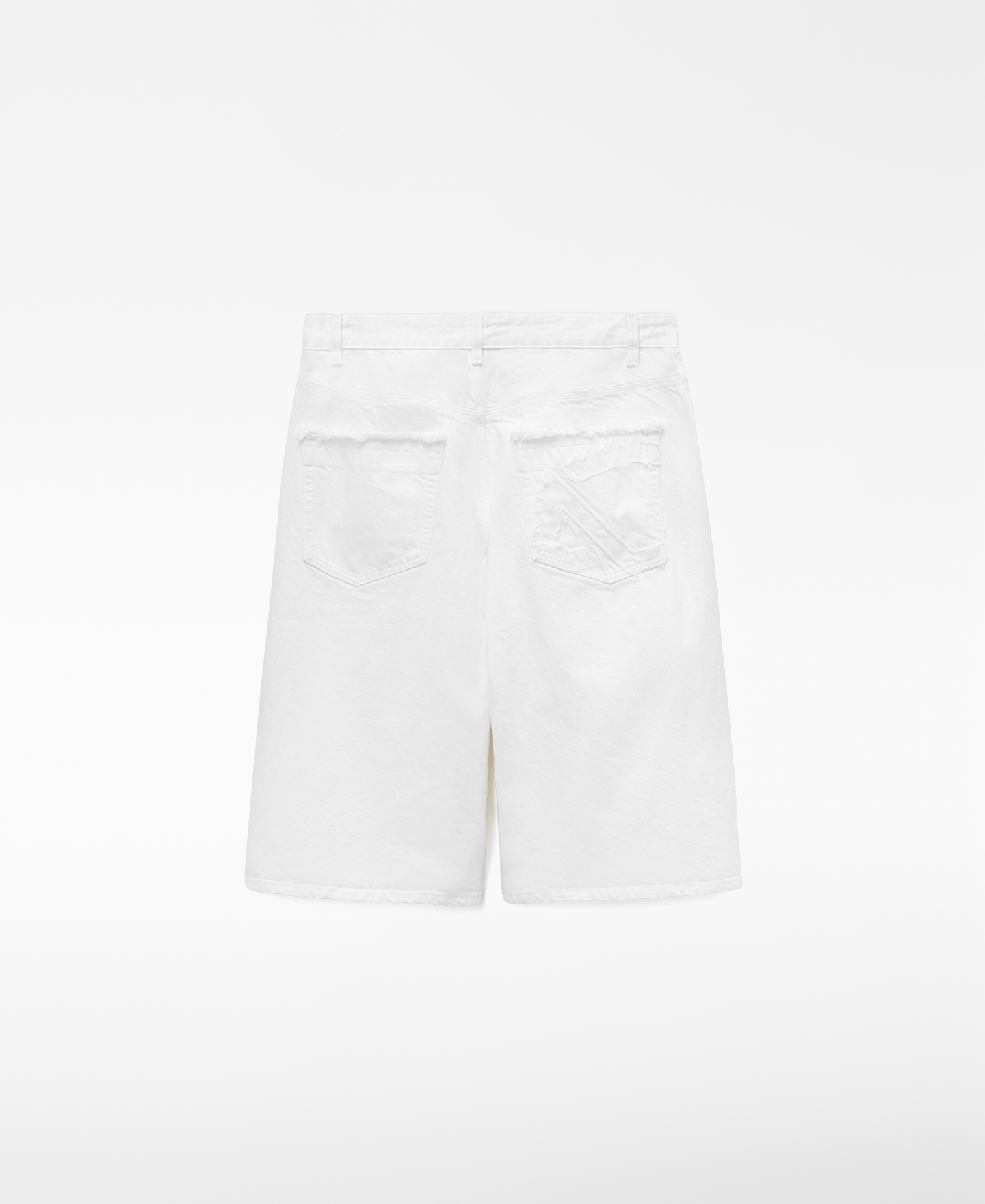 Cotton denim long bermuda shorts image number 5