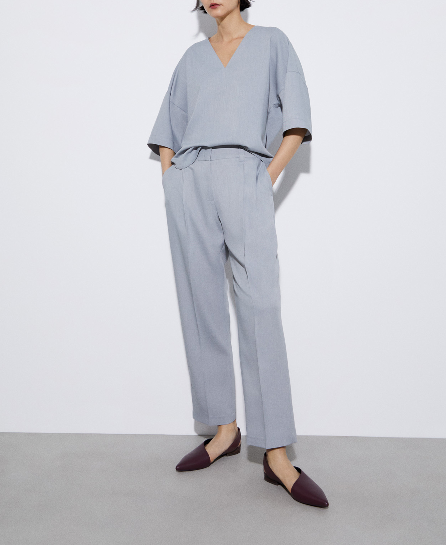 Recycled polyester dart trousers image number 1