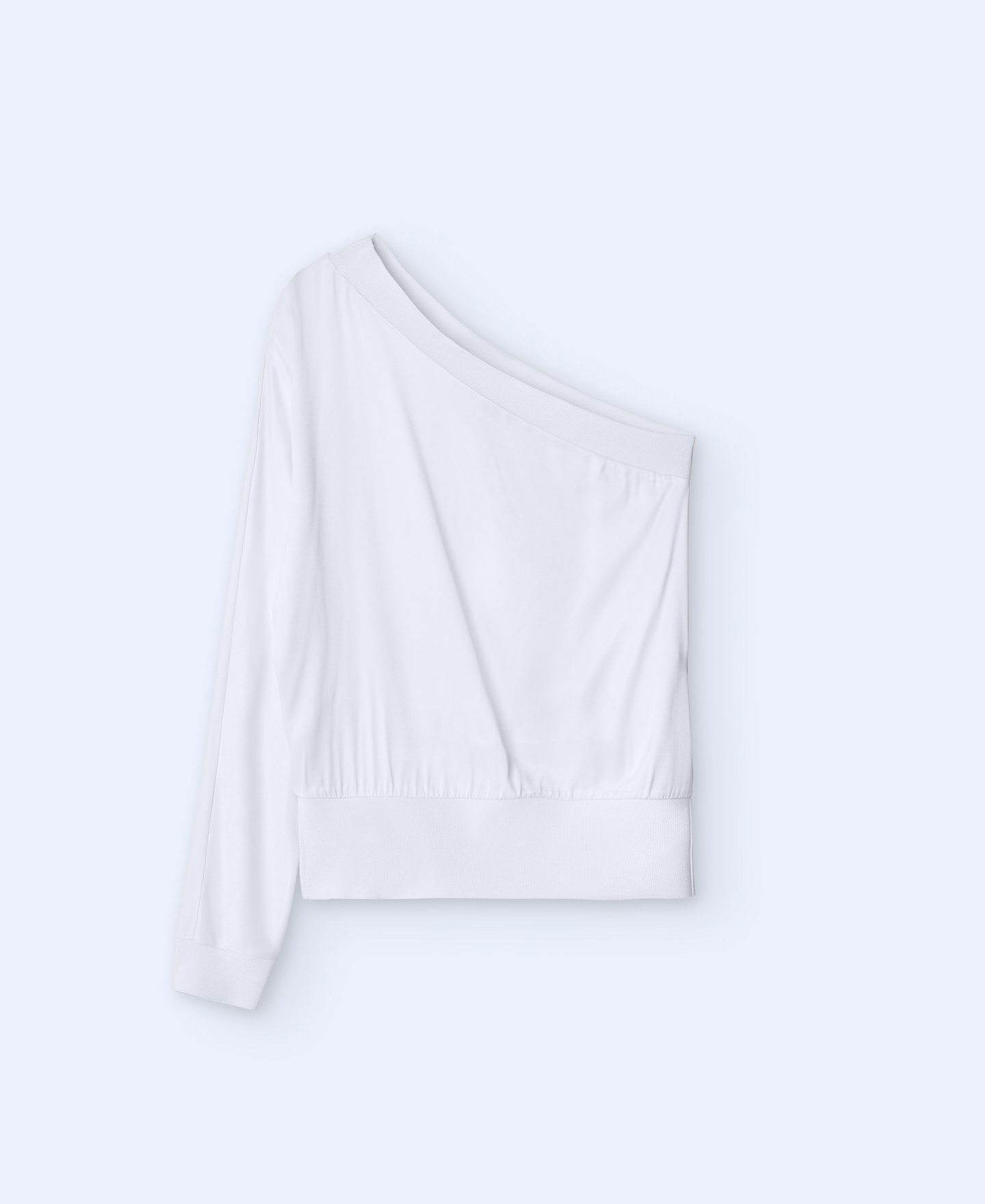 Asymmetric neckline fluid t-shirt image number 4