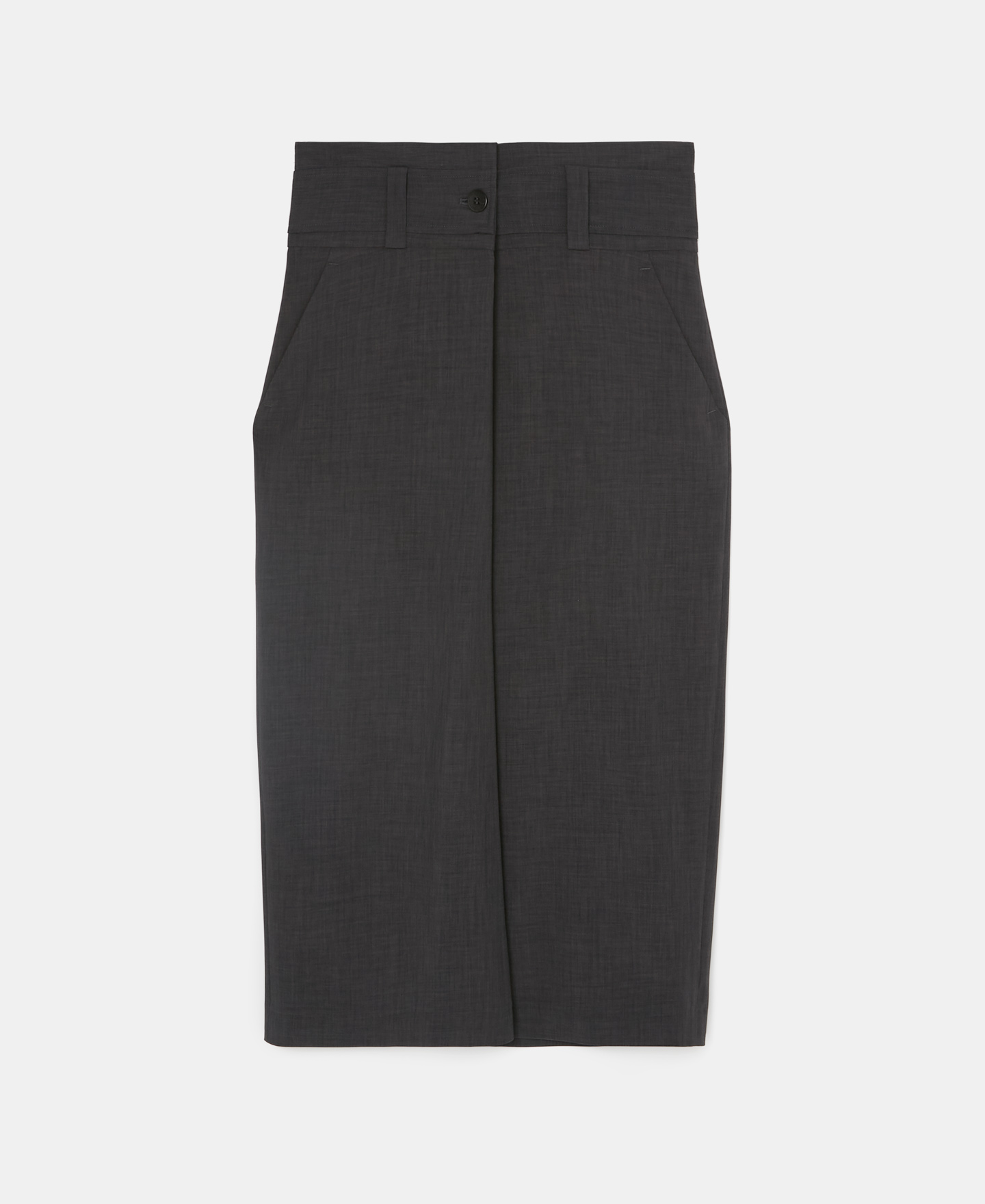 Pleated front midi skirt image number 4