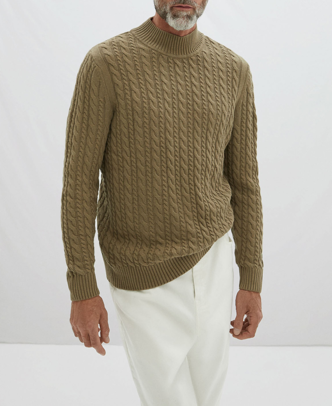 Cotton and wool eights sweater image number 0