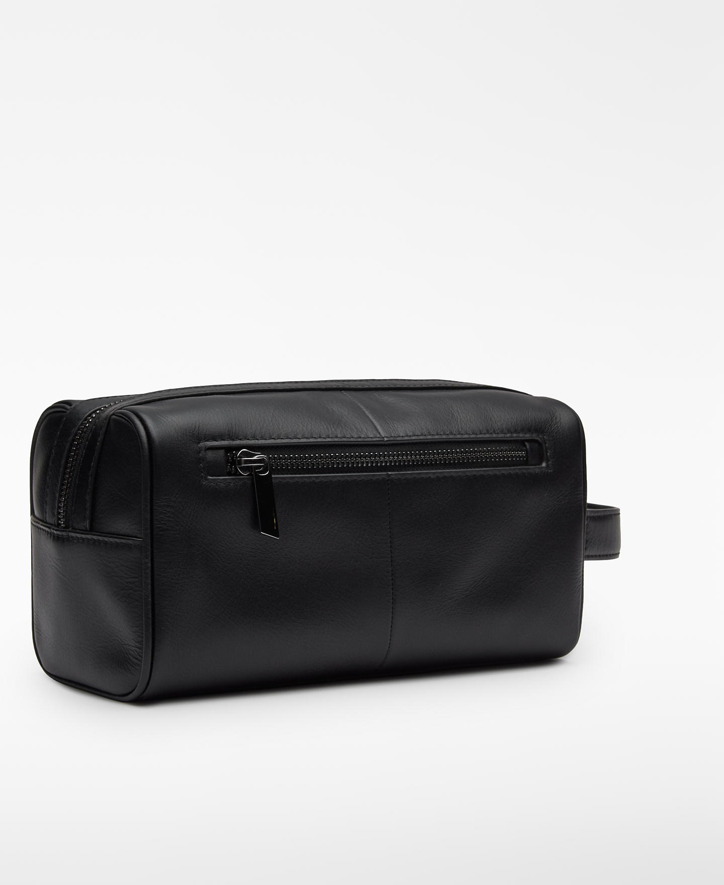 Leather rectangular toiletry bag image number 1