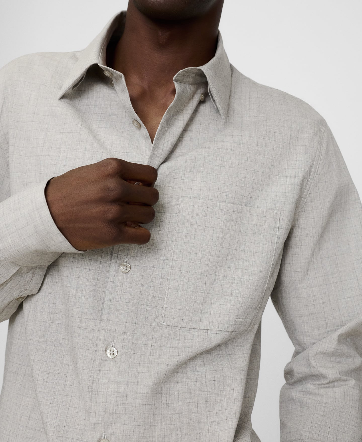 Cotton regular fit checkered shirt image number 3