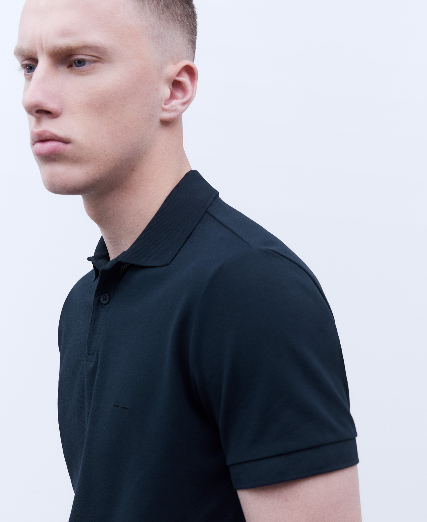 Slim fit cotton polo shirt image number 3