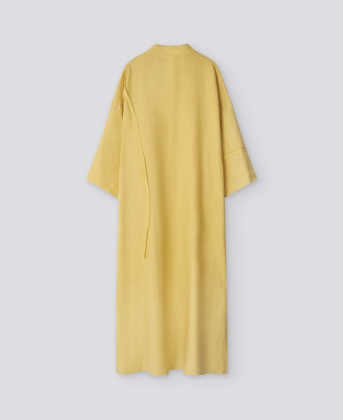 European linen yellow kaftan woman image number 5