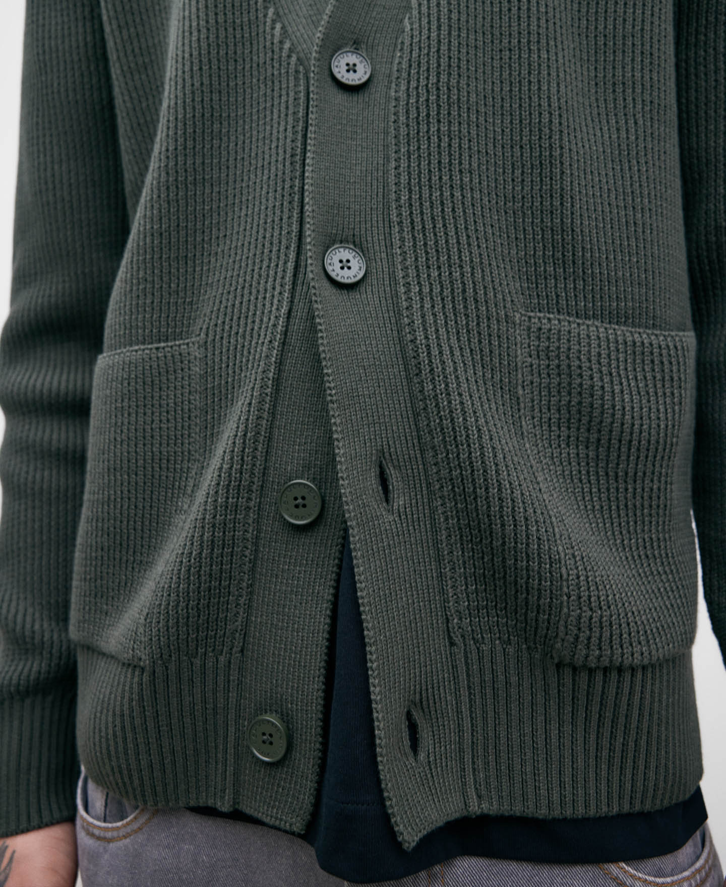 グリーンコットンのカーディガン image number 3