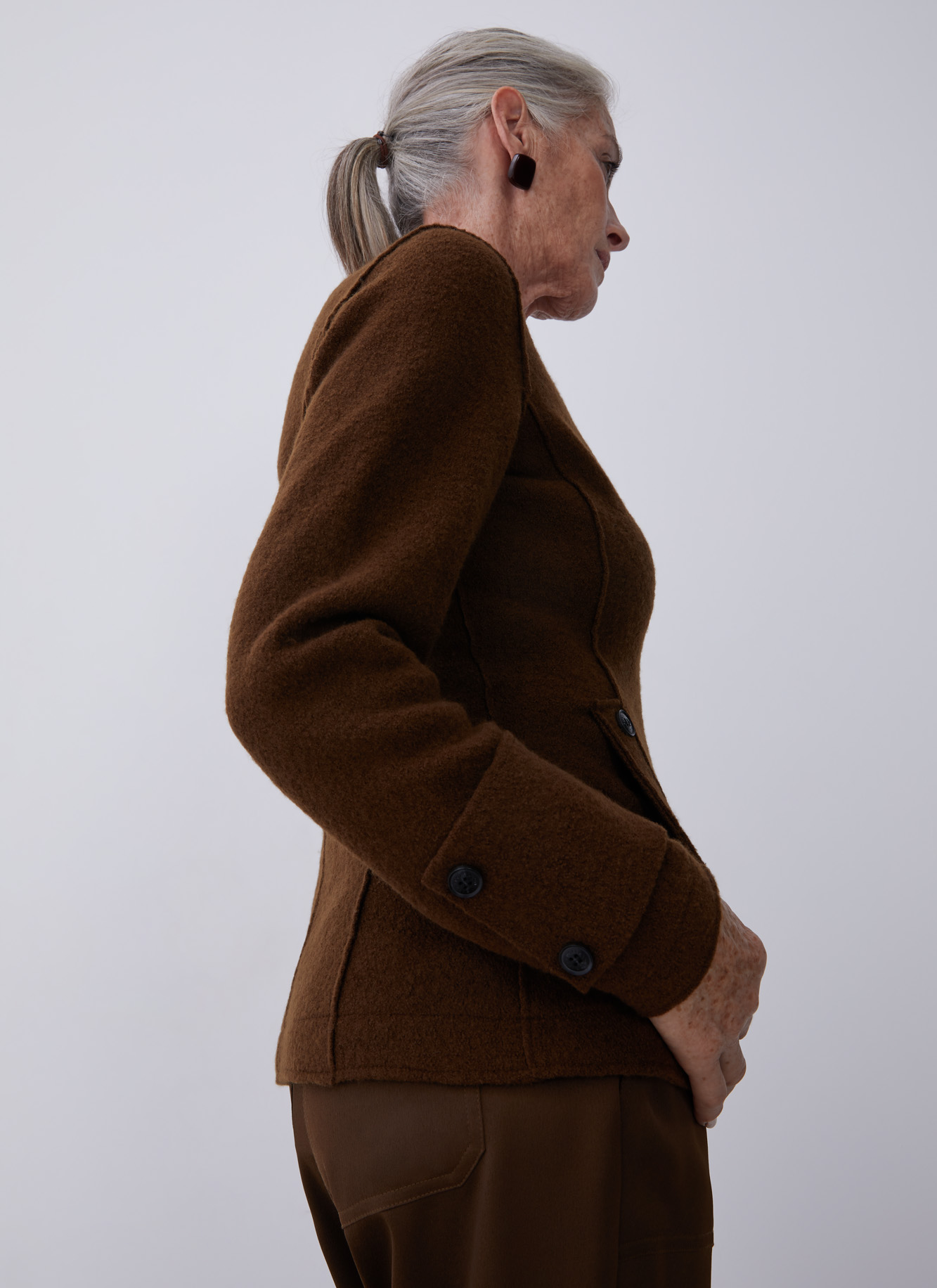 Merino boiled wool jacket image number 3