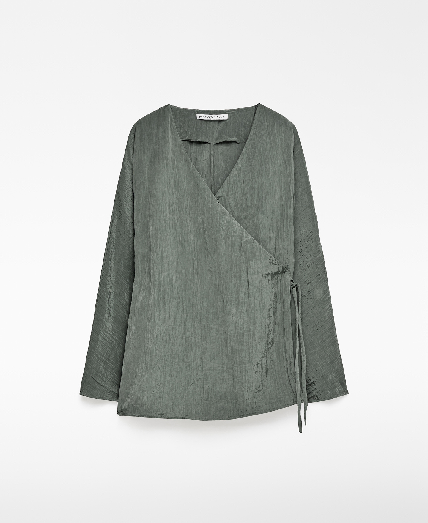 Blusa cruzada poliéster reciclado mujer image number 4