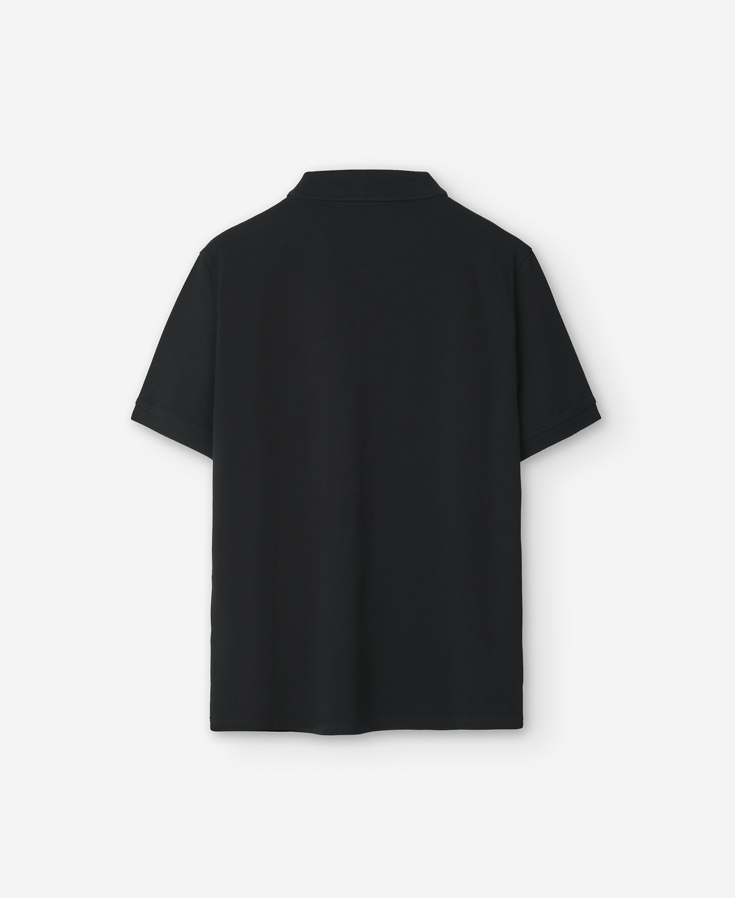 Polo piqué preto em algodão para homem image number 5