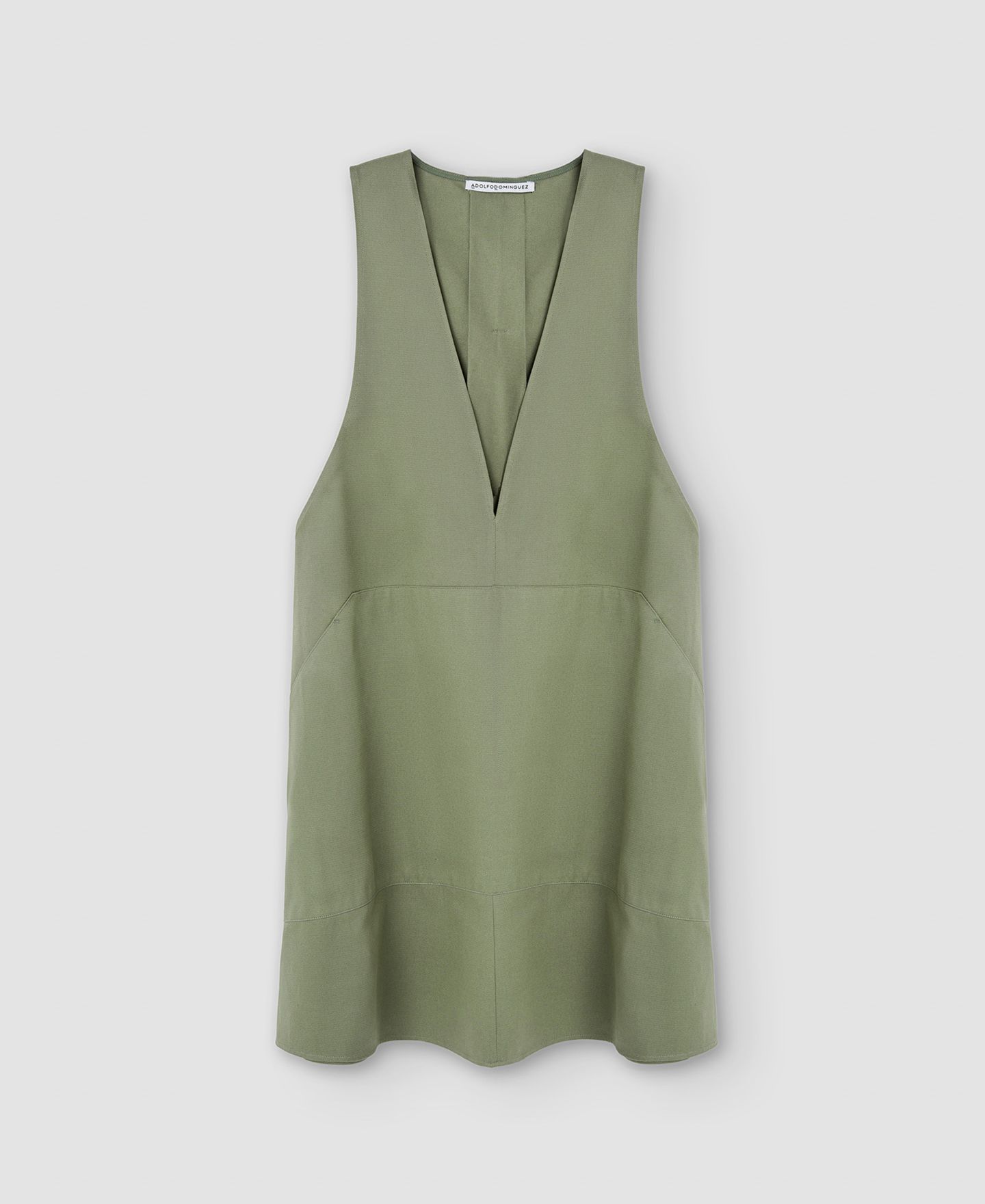 Cotton pinafore dress image number 6