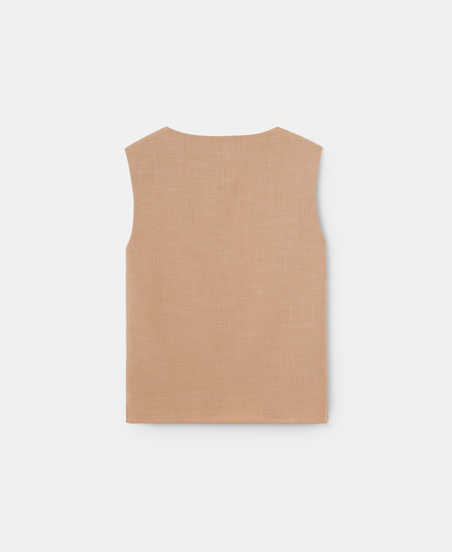 Sleeveless round collar top image number 5