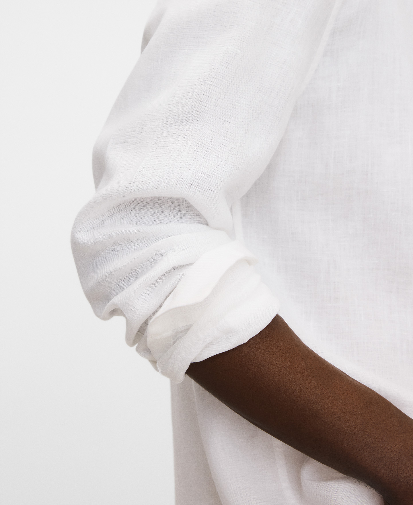 Linen regular fit spread collar shirt image number 3