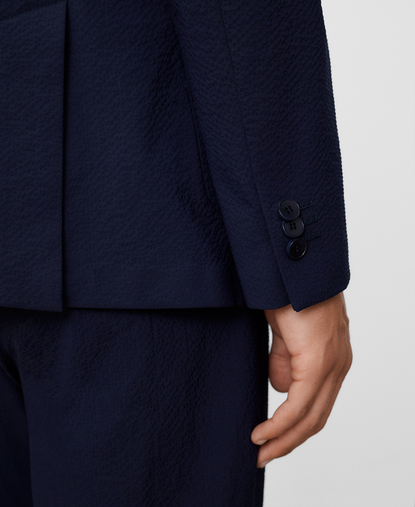 Slim fit seersucker blazer image number 4