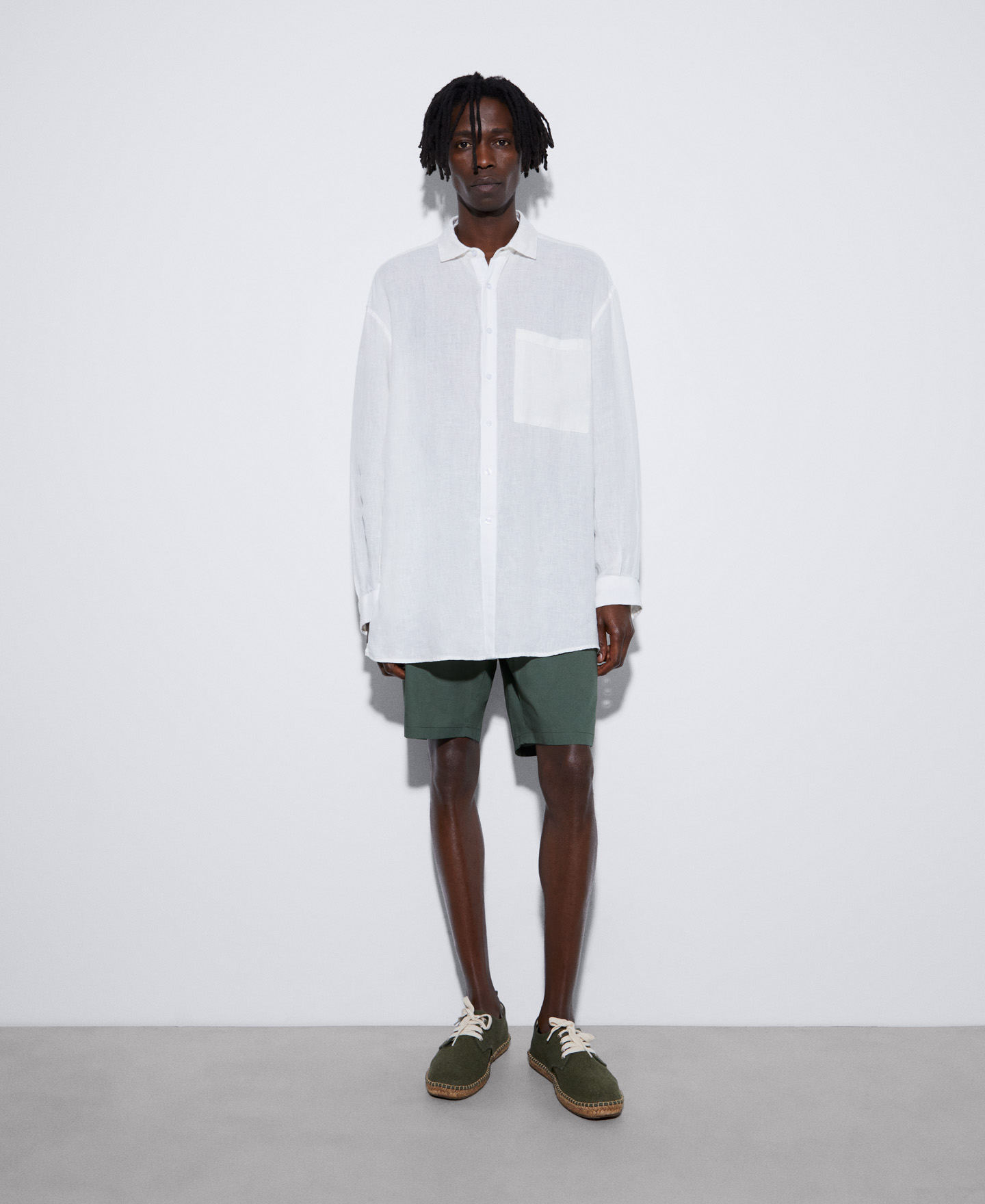 Cotton poplin Bermuda shorts image number 1