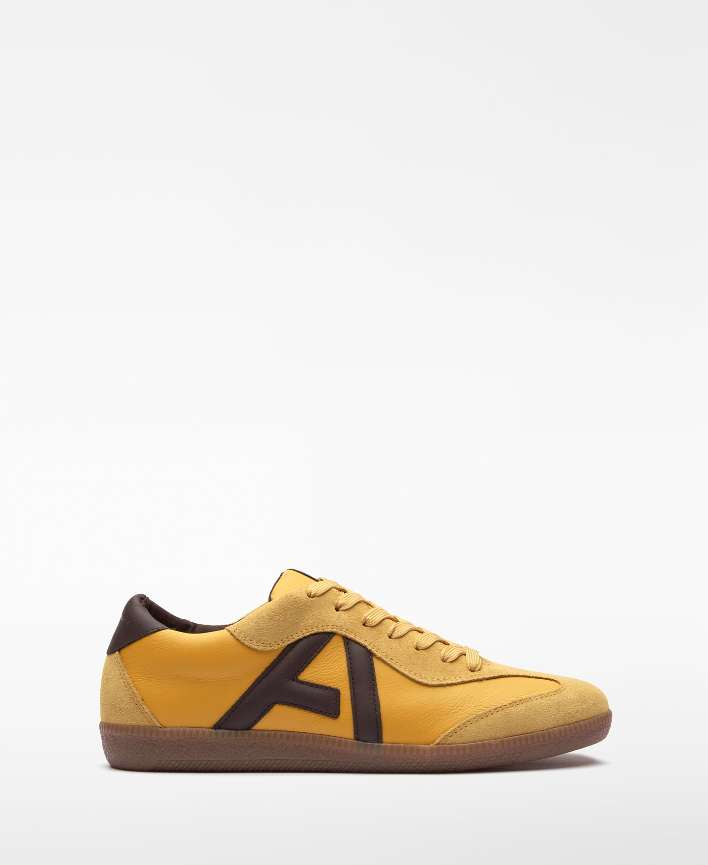 Maxi logo leather and suede sneaker image number 0