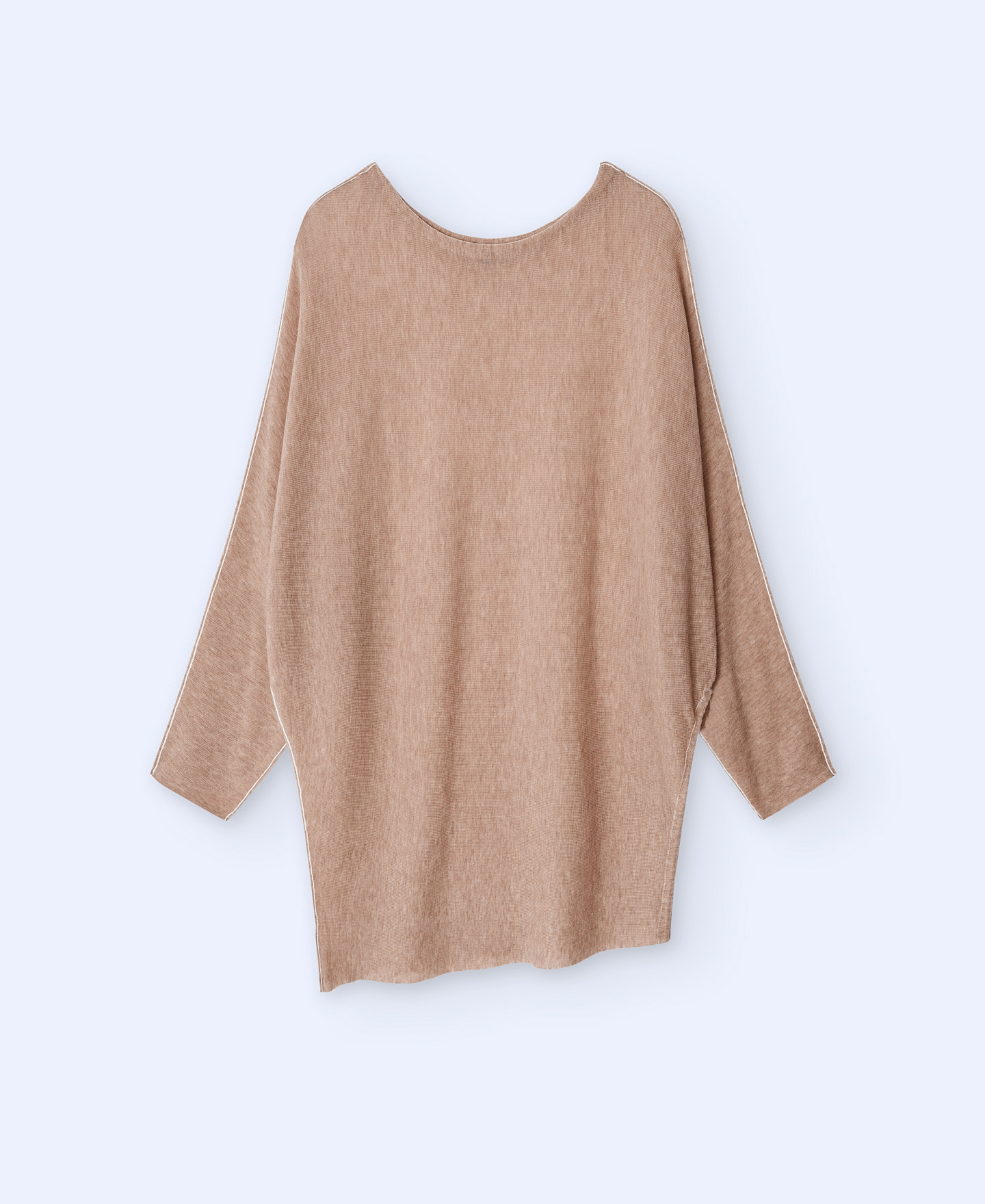 Batwing sleeve merino wool sweater image number 2
