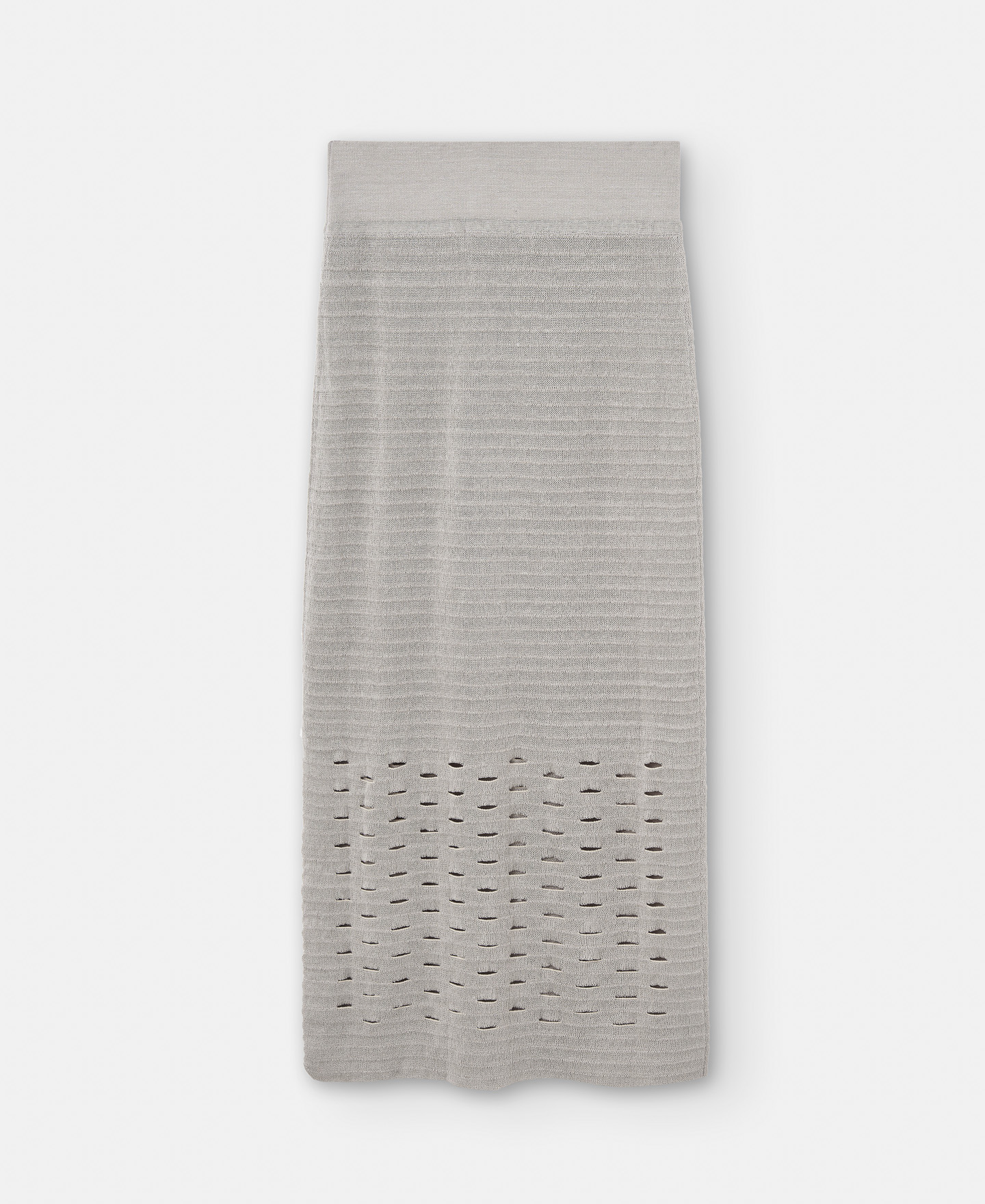 Linen knitted openwork skirt image number 4