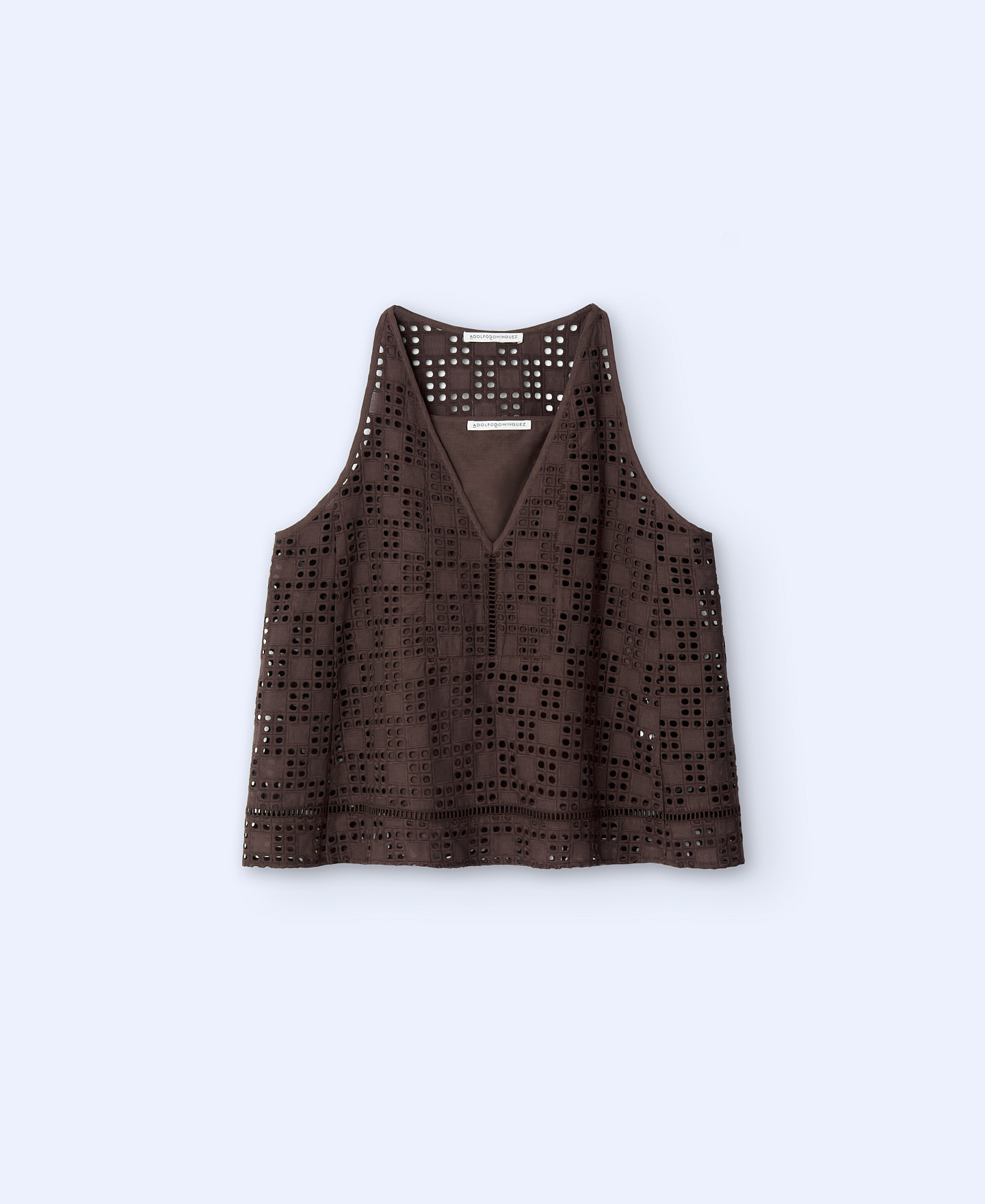 English embroidered openwork top image number 4