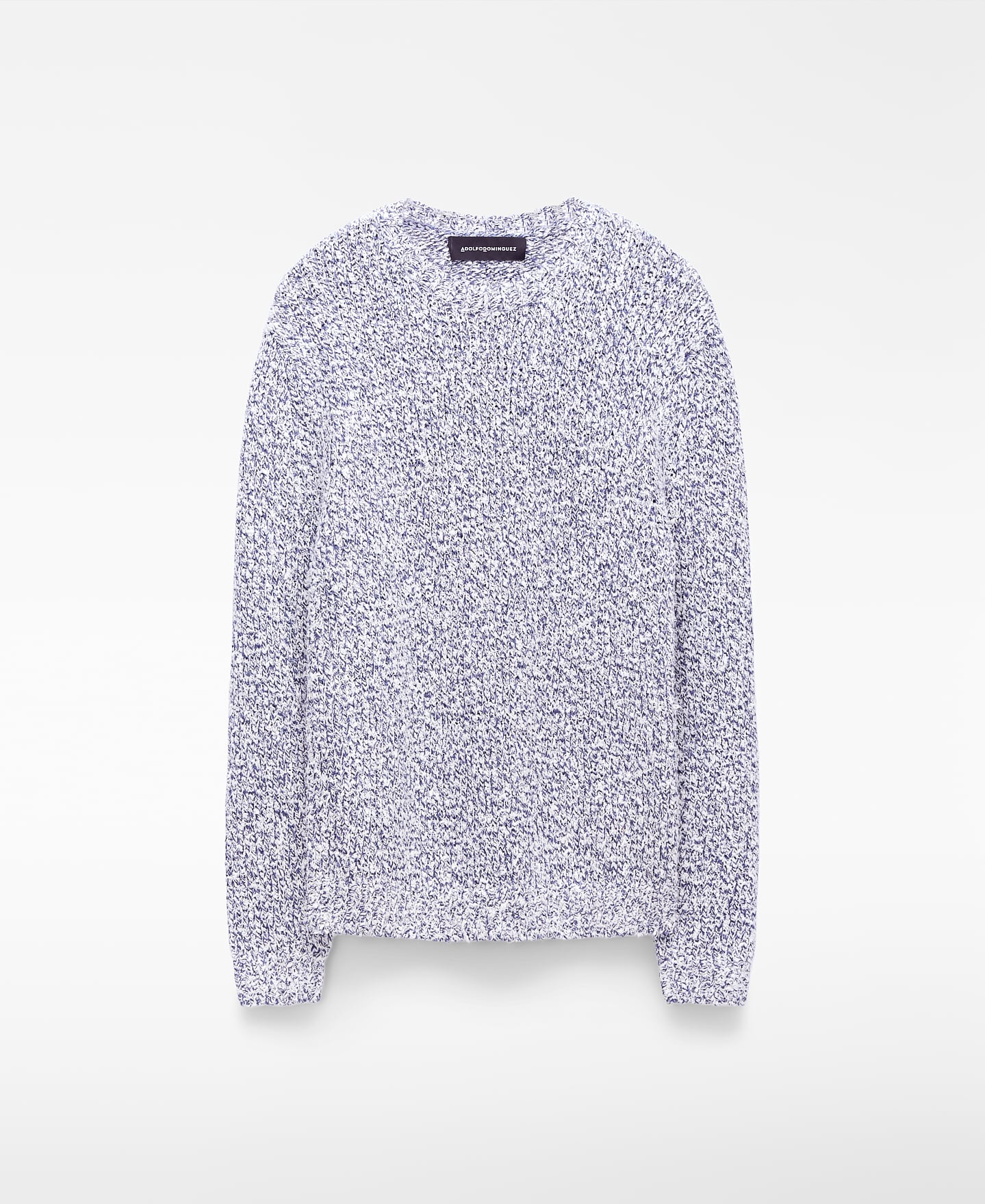 Melange texture knit sweater image number 4