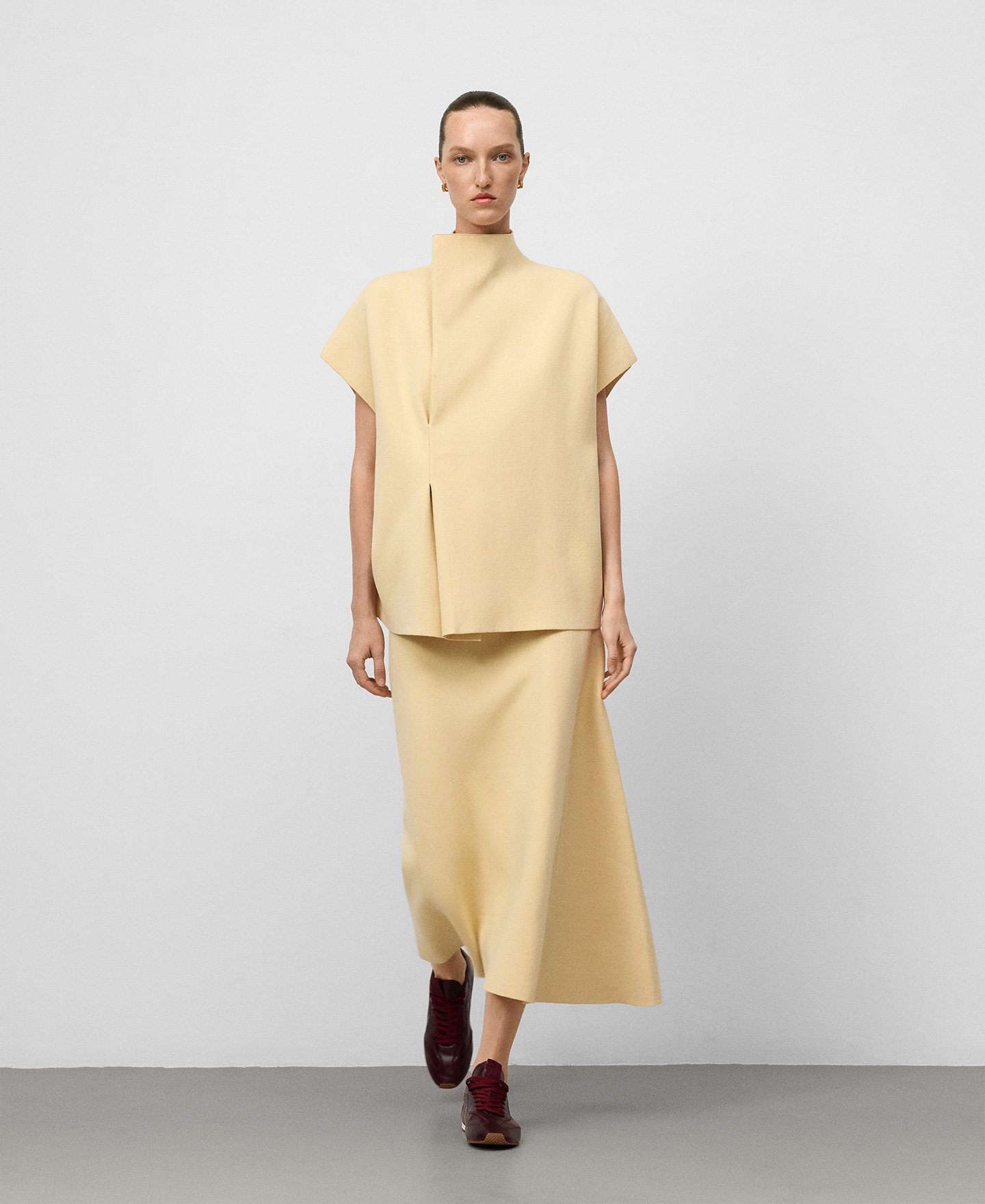 Falda punto godet lateral mujer image number 1