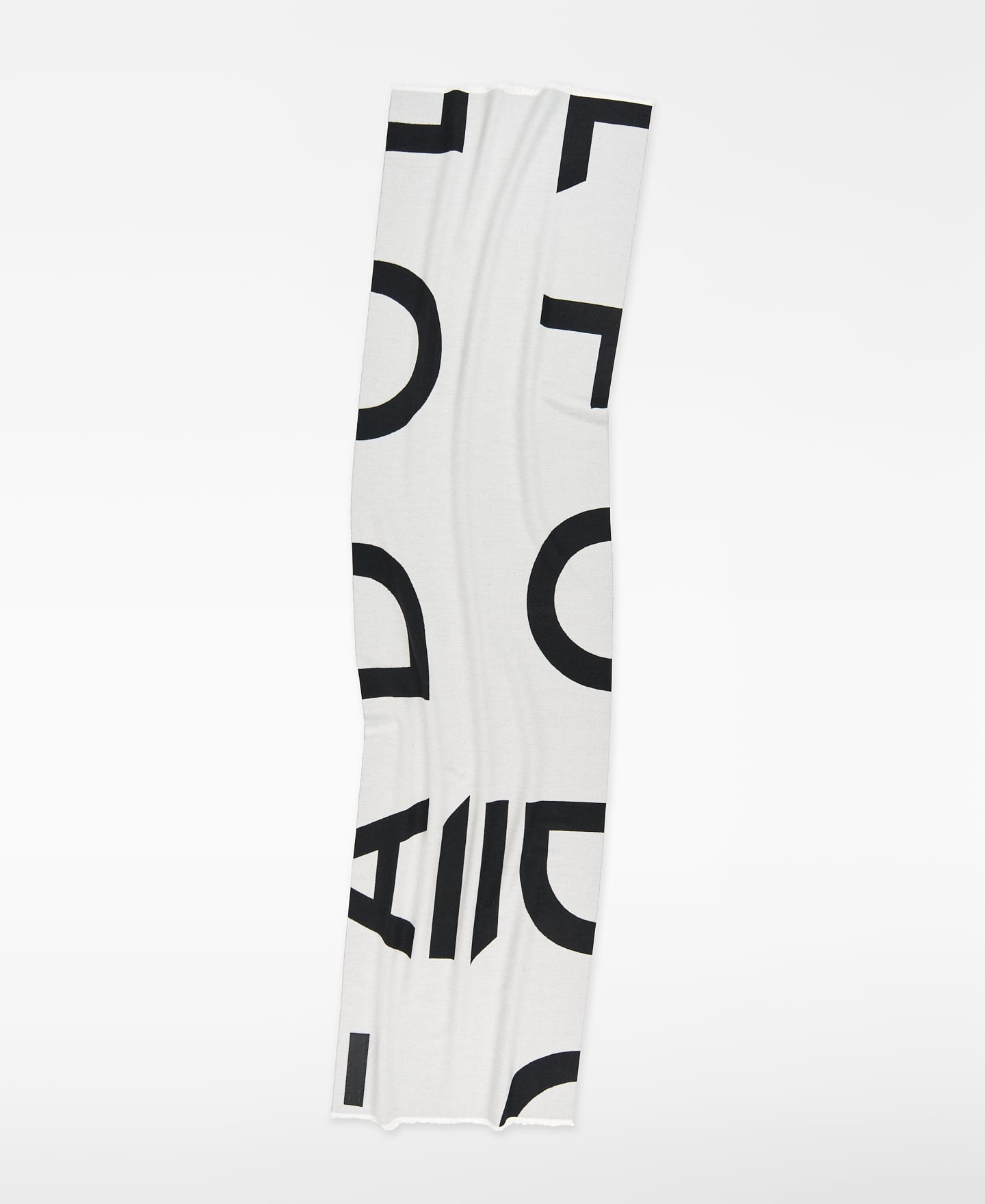 Jacquard maxi logo two-tone scarf image number 1