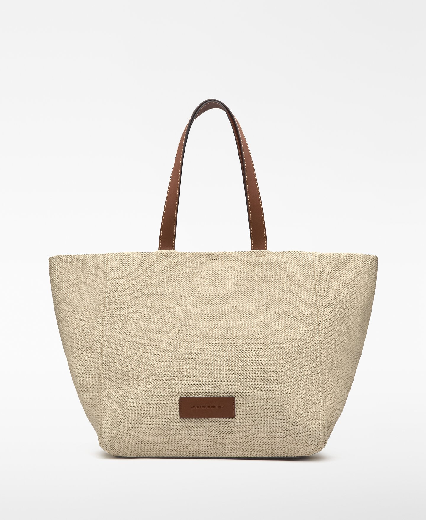 Maxi shopper textura rafia mujer image number 0
