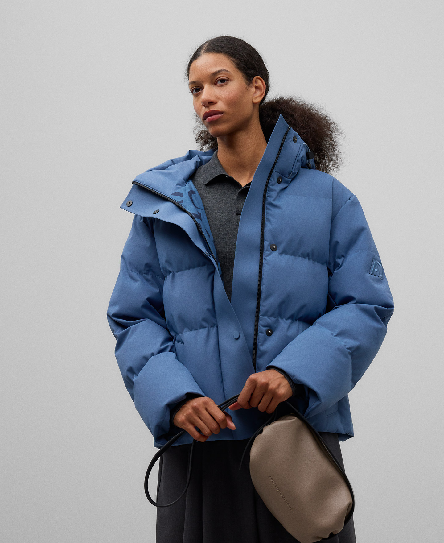 Hooded quilted jacket woman image number 0